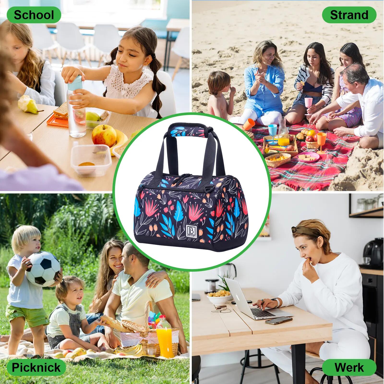 Lunchbox Outdoor Classic 10L 4-laags Geïsoleerd 2 Koelelementen Meerkleurig 7/7