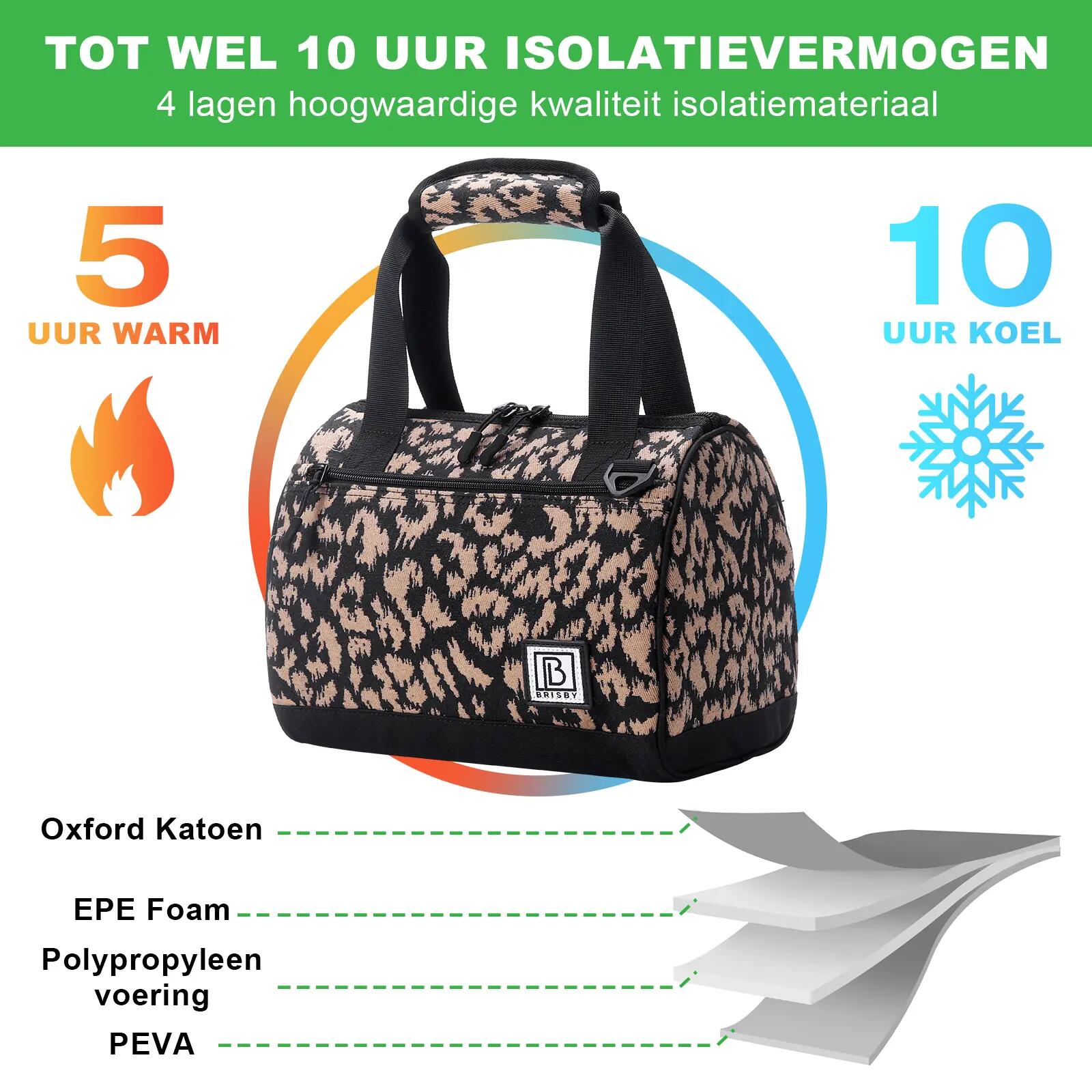 Lunchbox Outdoor Classic 10L 4-laags Geïsoleerd 2 Koelelementen Meerkleurig 5/7