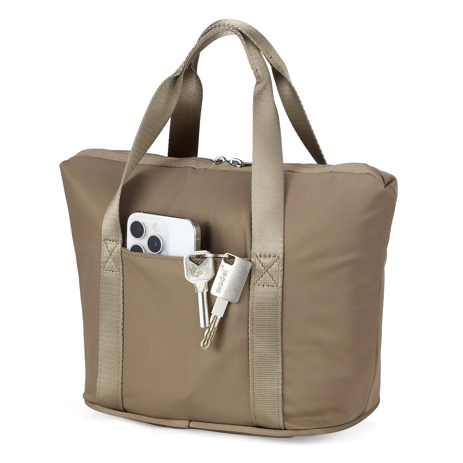 Lunchbox Outdoor Koeltas 6L Geïsoleerd Incl. 2 Koelelementen Voorvak Taupe beige 3/7