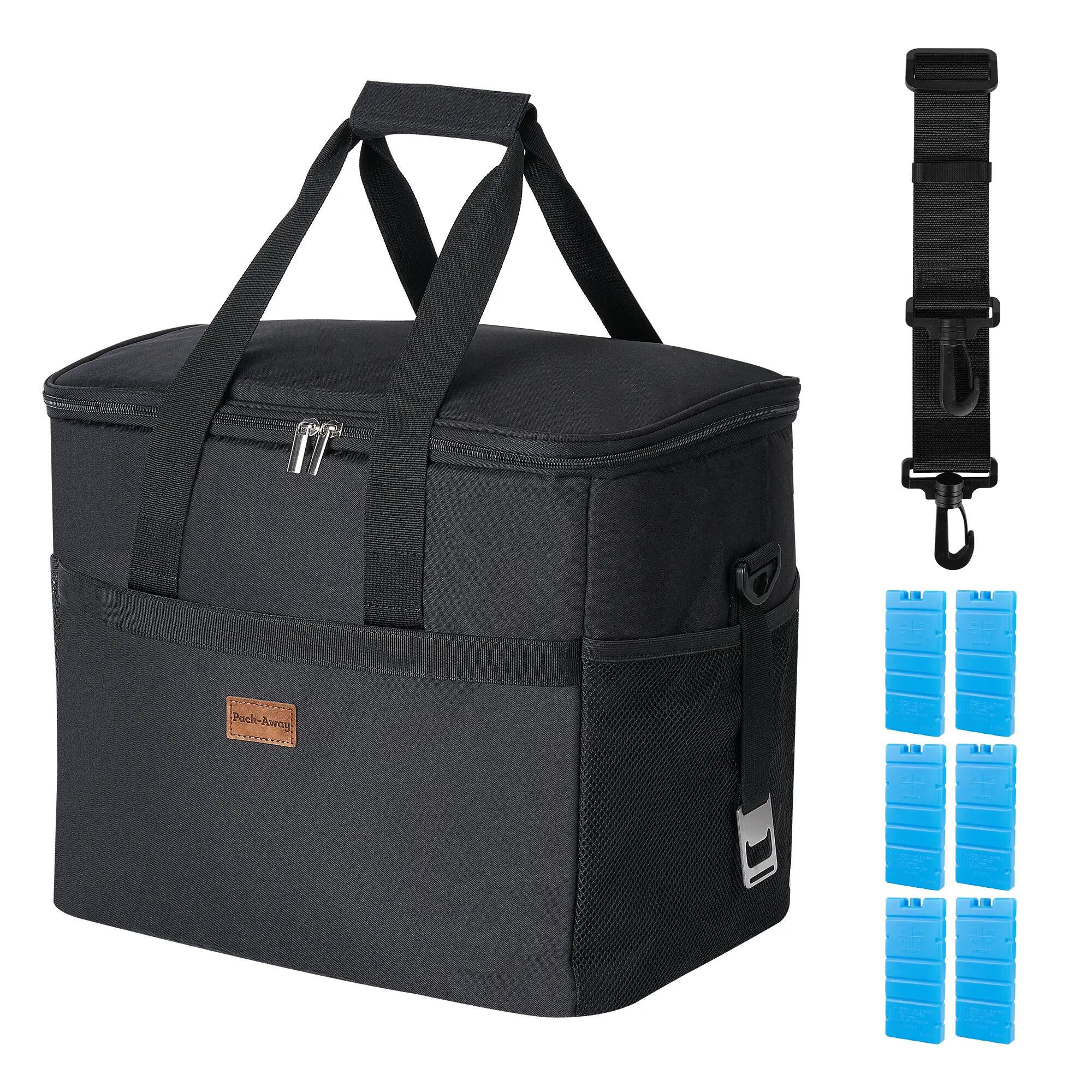 Koelbox Kamperen Divider 40L Vakverdeler Opvouwbaar Incl. 6 Koelelementen Zwart 2/7