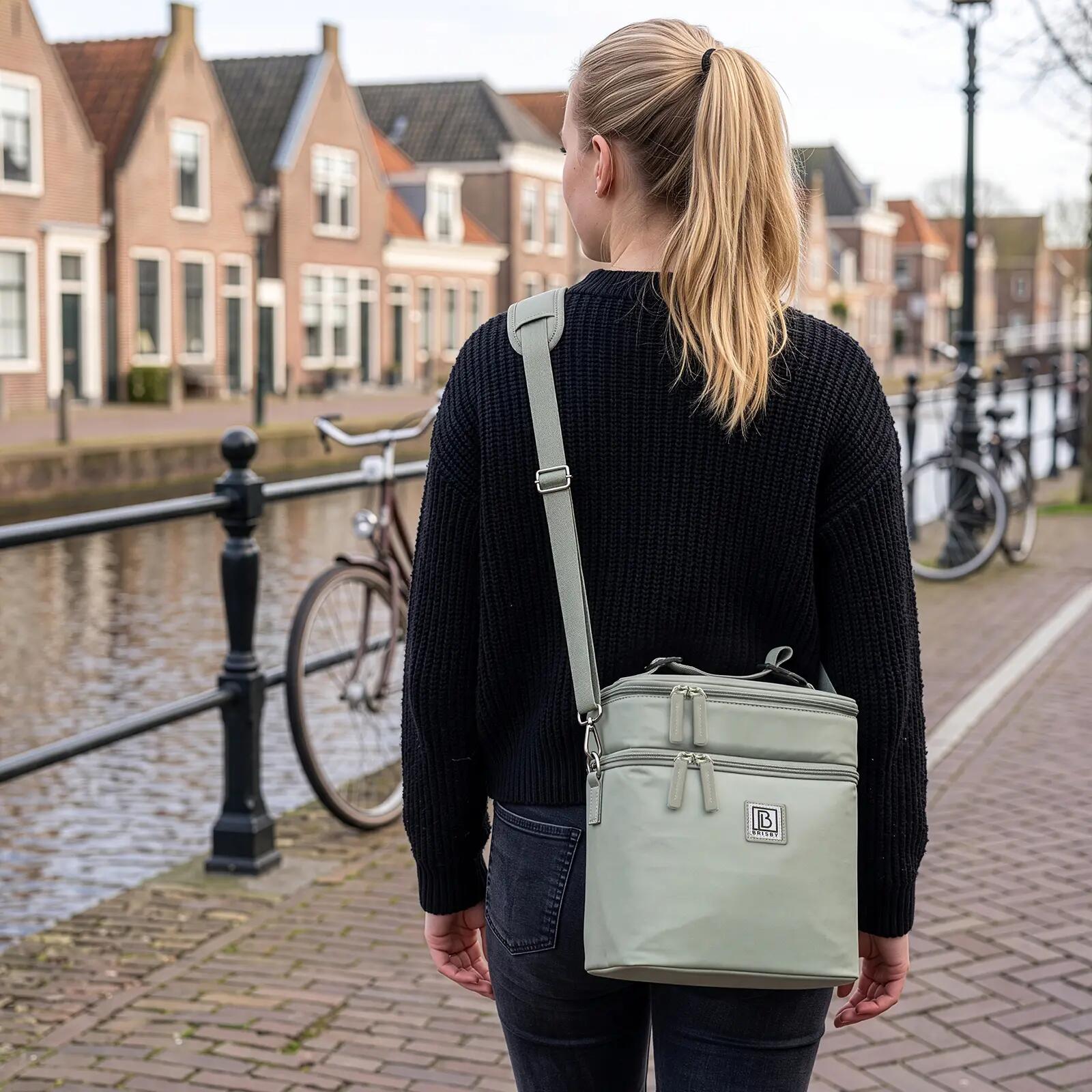 Lunchbox Outdoor Koeltas 12L 2 Geïsoleerde Vakken Incl. 2 Koelelementen Groen 5/7