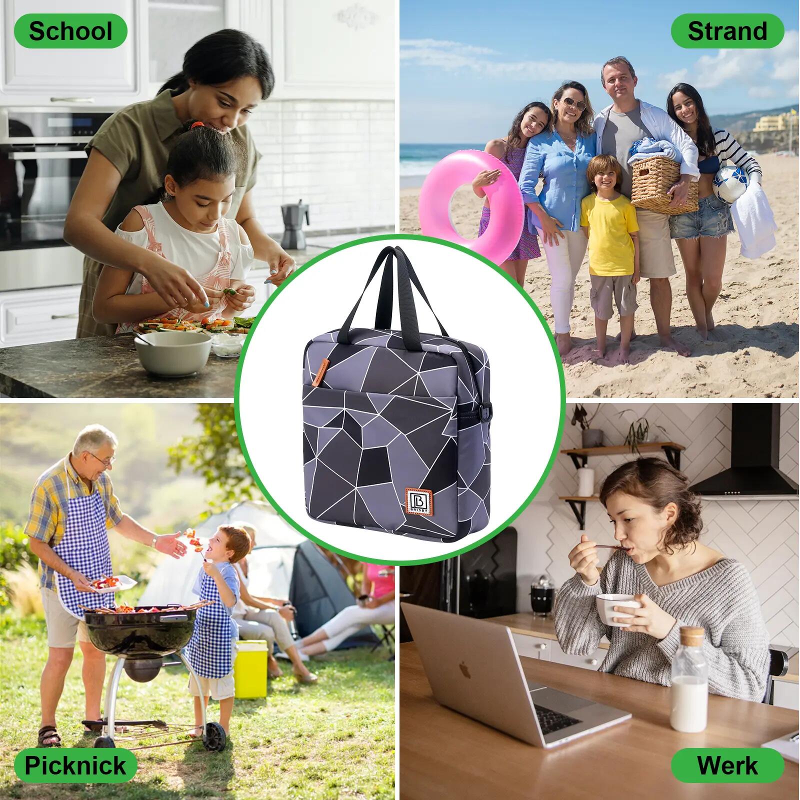 Lunchbox Outdoor Classic 7L Incl. 2 Koelelementen En Schouderband Grijs 5/7
