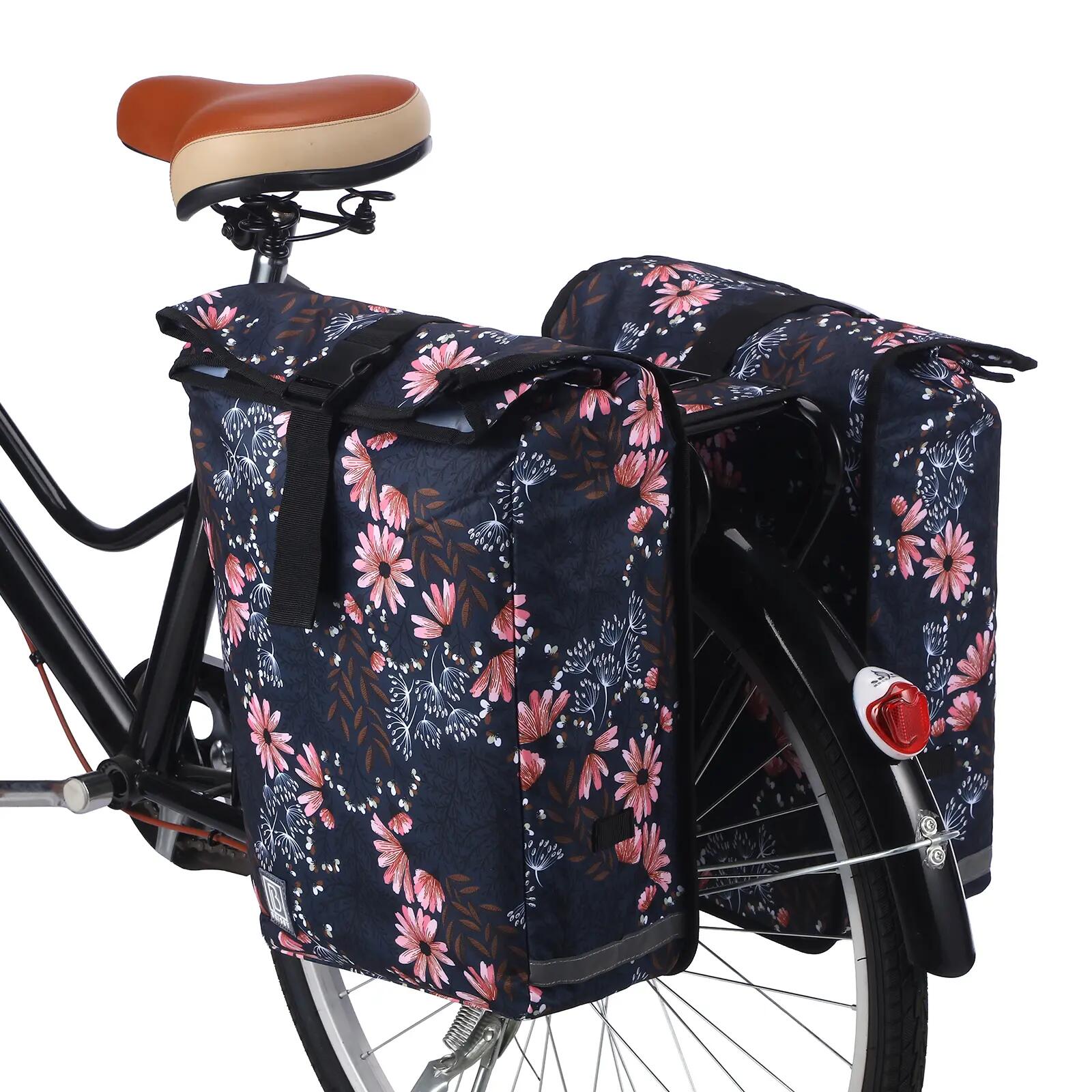 Fietstas Toerfietsen Rolltop 39L Dubbel Waterdicht Reflecterend Meerkleurig 5/7