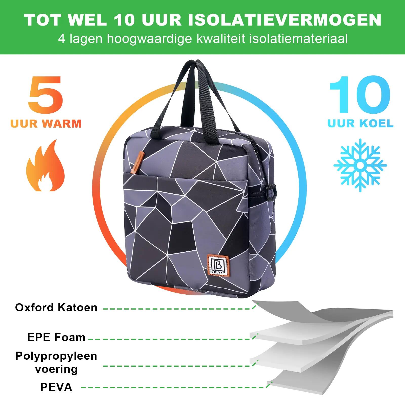 Lunchbox Outdoor Classic 7L Incl. 2 Koelelementen En Schouderband Grijs 3/7