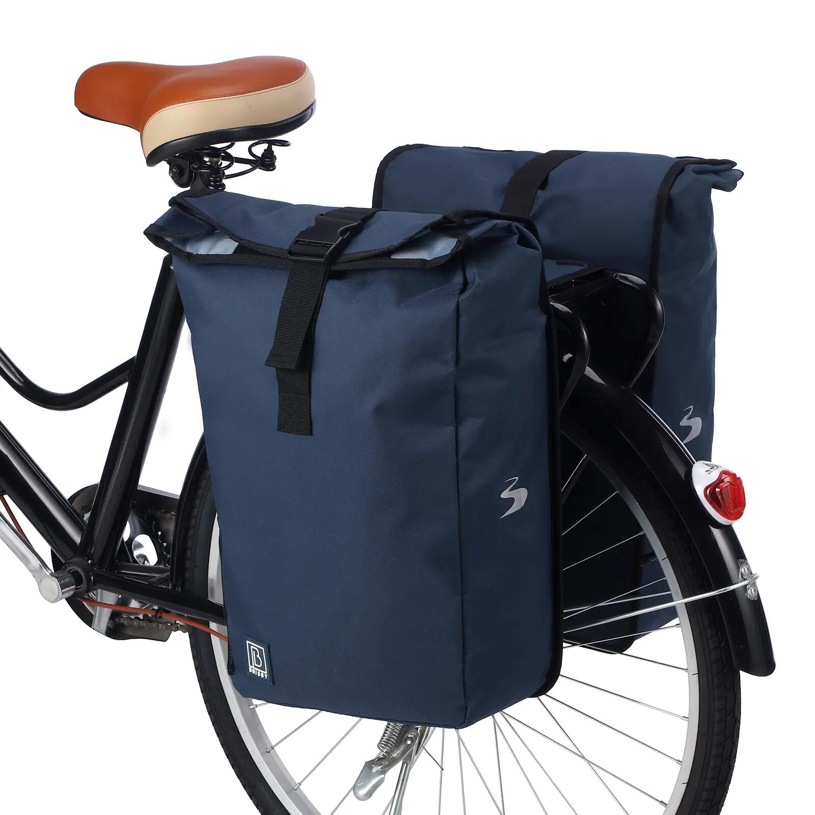 Fietstas Toerfietsen Rolltop 39L Dubbel Waterdicht Reflecterend Blauw 7/7