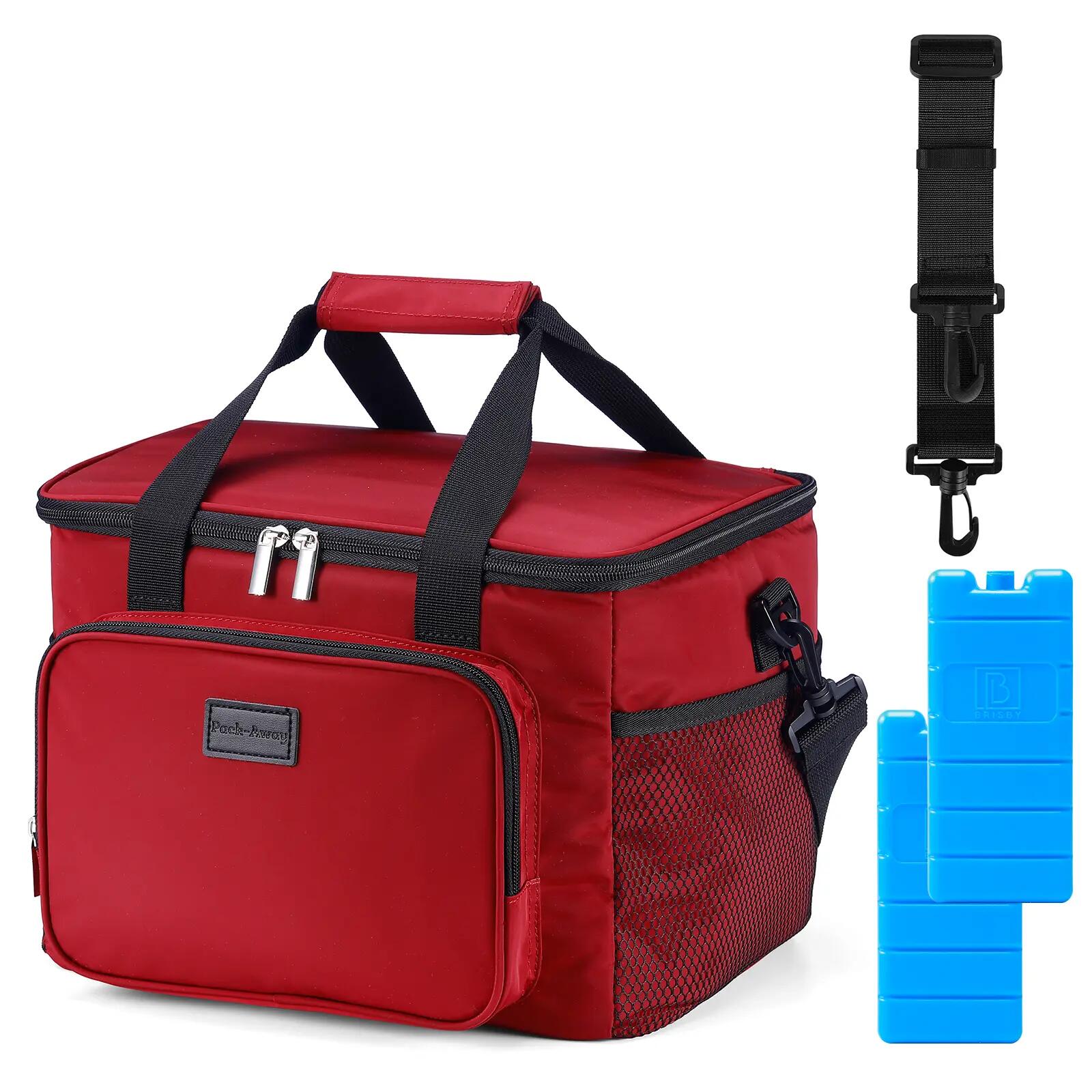 Koelbox Kamperen Fold 15L Opvouwbaar Incl. 2 Koelelementen Rood 5/7