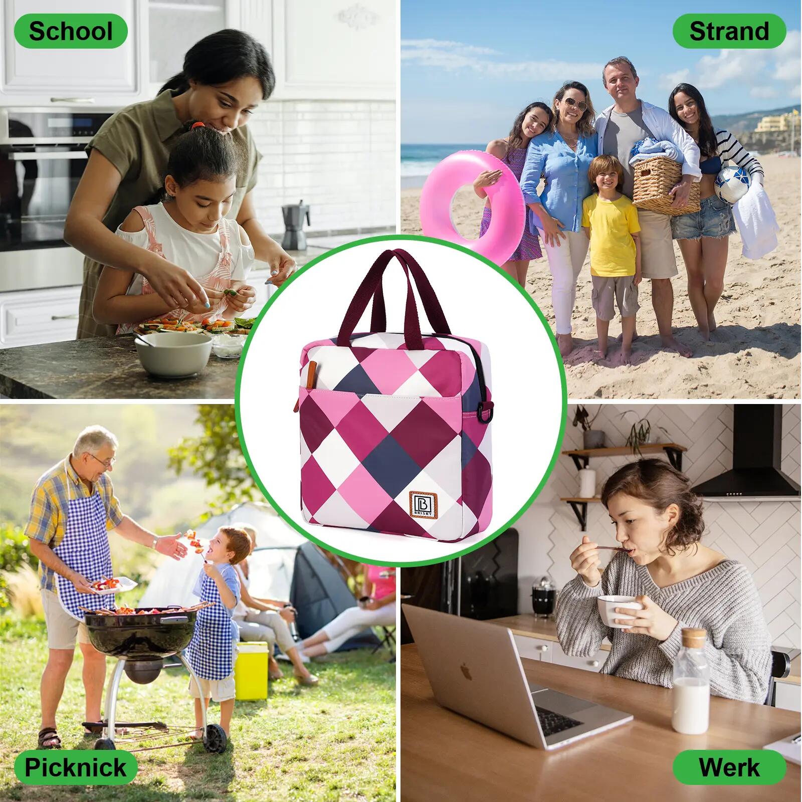 Lunchbox Outdoor Classic 7L Incl. 2 Koelelementen En Schouderband Roze 6/7