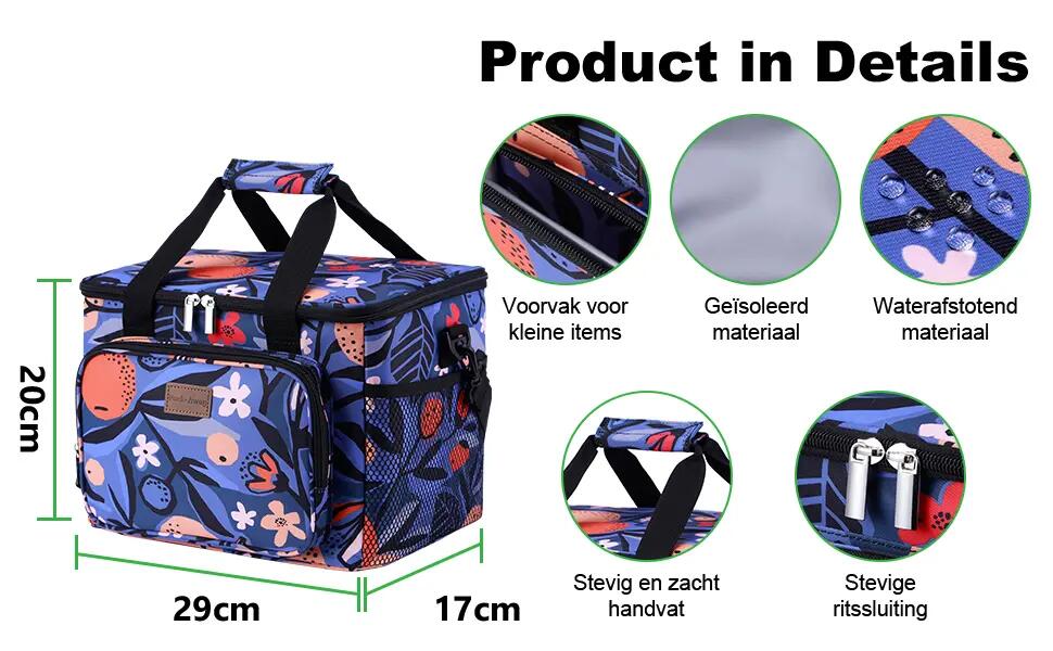 Koelbox Kamperen Fold Set 40L En 15L Incl. 8 Koelelementen Meerkleurig 3/7