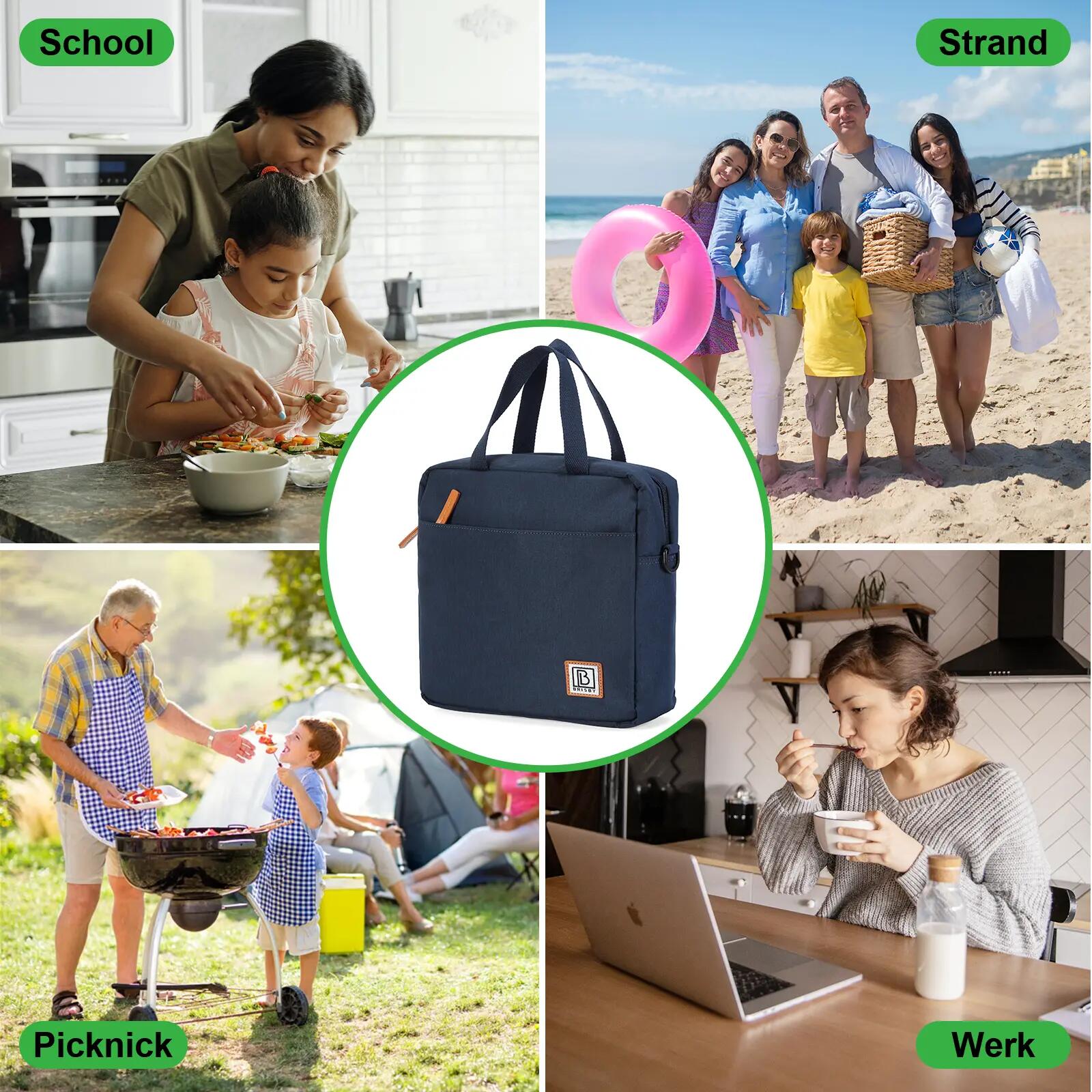 Lunchbox Outdoor Classic 7L Incl. 2 Koelelementen En Schouderband Blauw 6/7