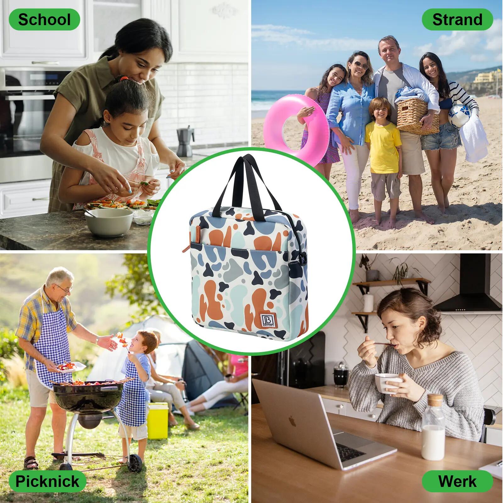 Lunchbox Outdoor Classic 7L Incl. 2 Koelelementen En Schouderband Meerkleurig 4/7