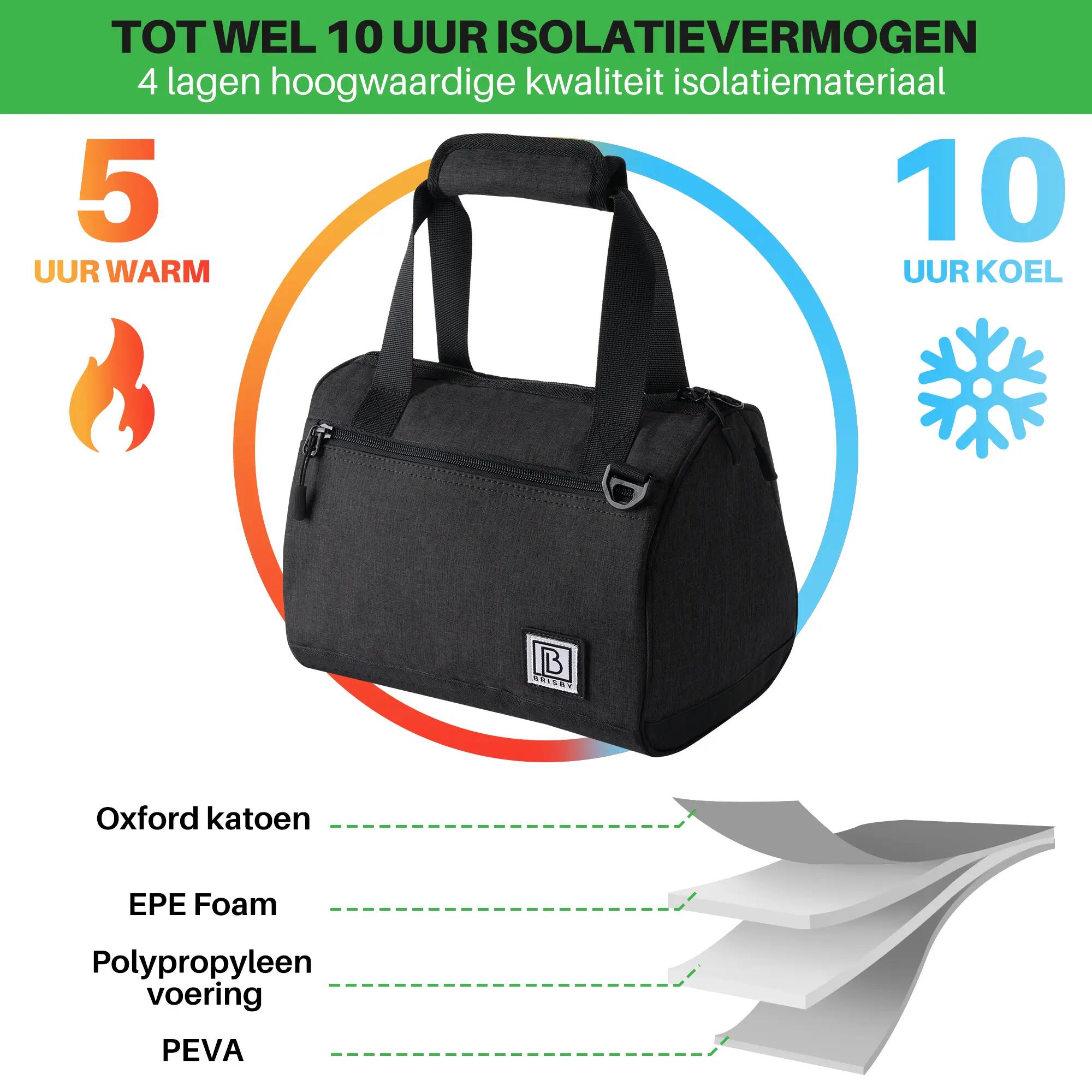Lunchbox Outdoor Classic 10L Set Met 2 Thermosbekers 360 Ml Zwart 5/7