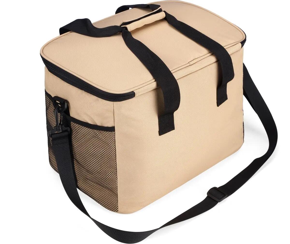 Koelbox Kamperen Fold 30L Opvouwbaar Incl. 4 Koelelementen Beige 4/7