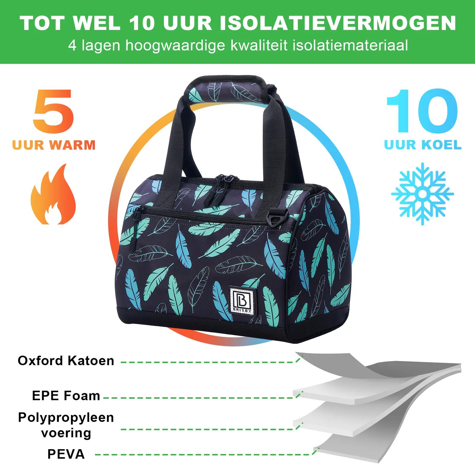 Lunchbox Outdoor Classic 10L 4-laags Geïsoleerd 2 Koelelementen Meerkleurig 5/7