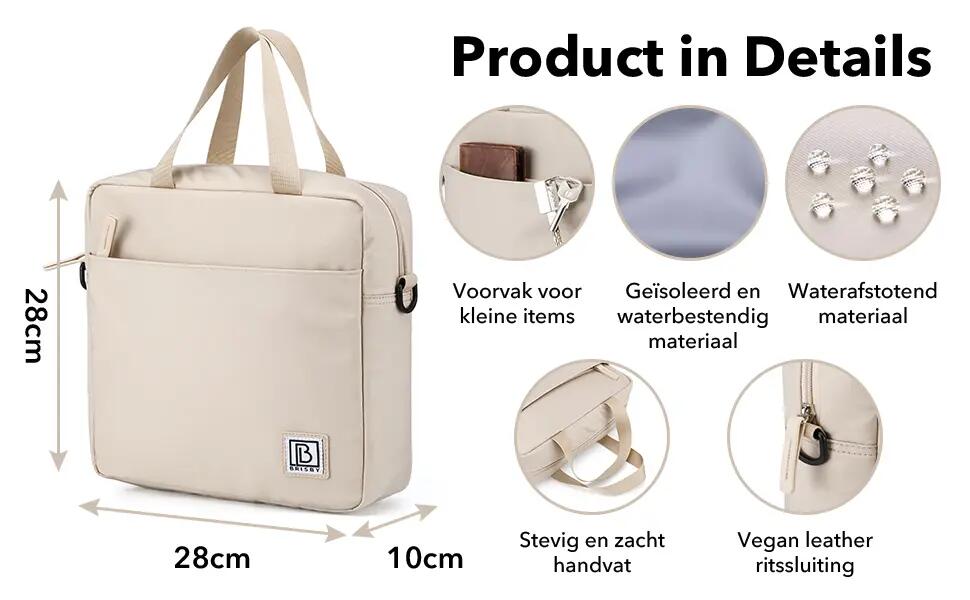 Lunchbox Outdoor Smooth 7L 4-laags Geïsoleerd Incl. 2 Koelelementen Beige 4/7