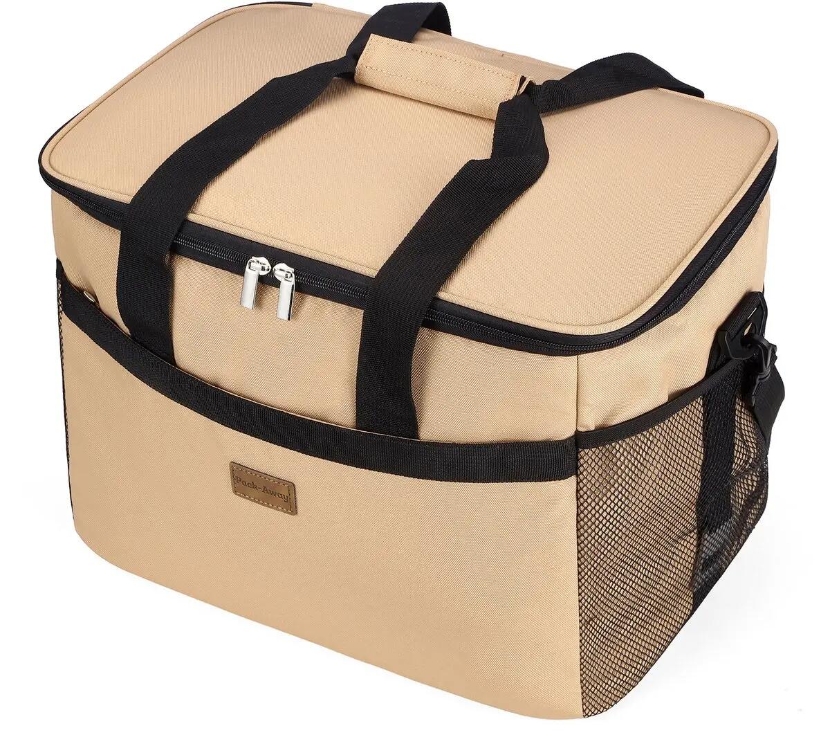 Koelbox Kamperen Fold 30L Opvouwbaar Incl. 4 Koelelementen Beige 3/7