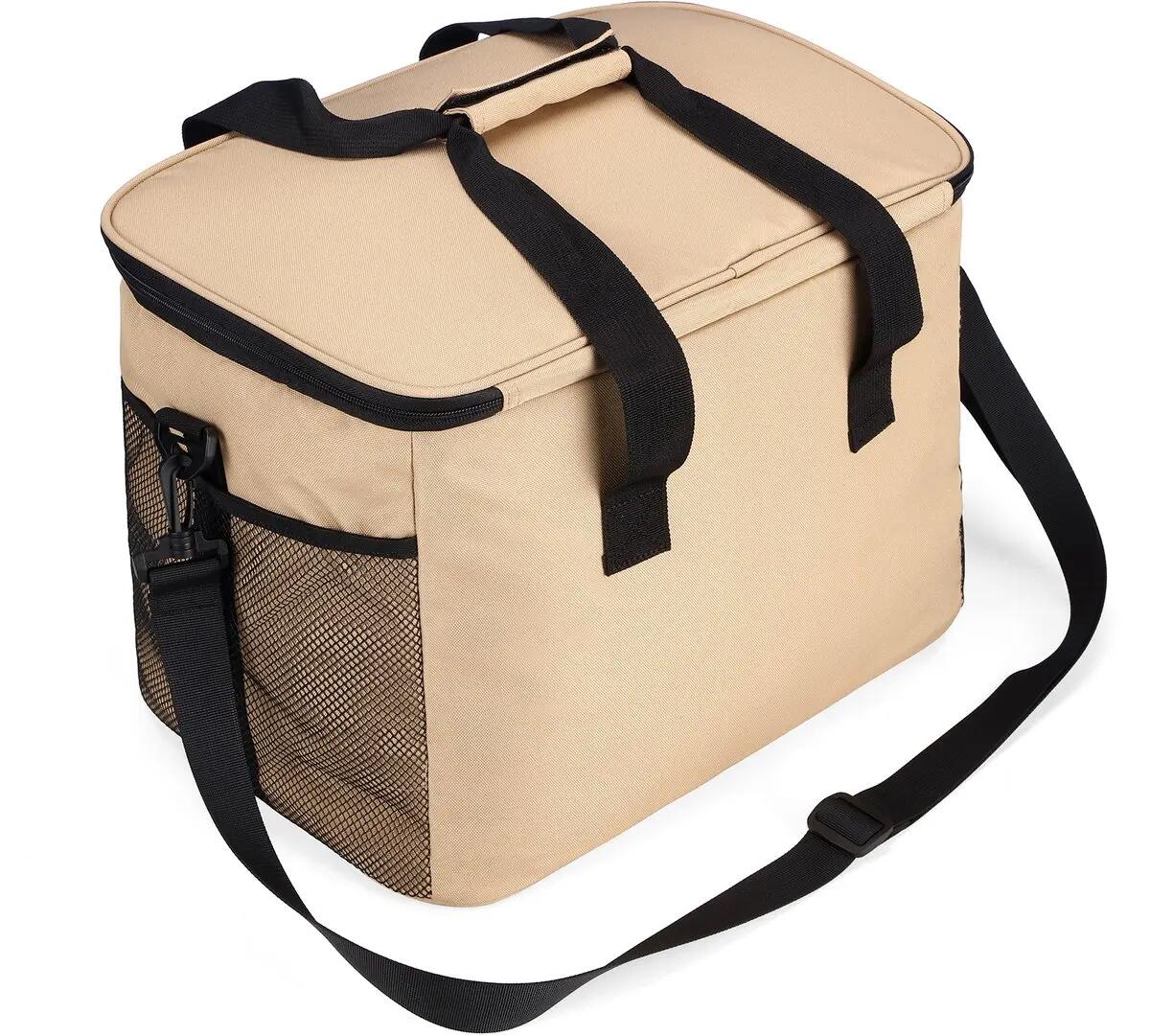 Koelbox Kamperen Fold 30L Opvouwbaar Incl. 4 Koelelementen Beige 2/7