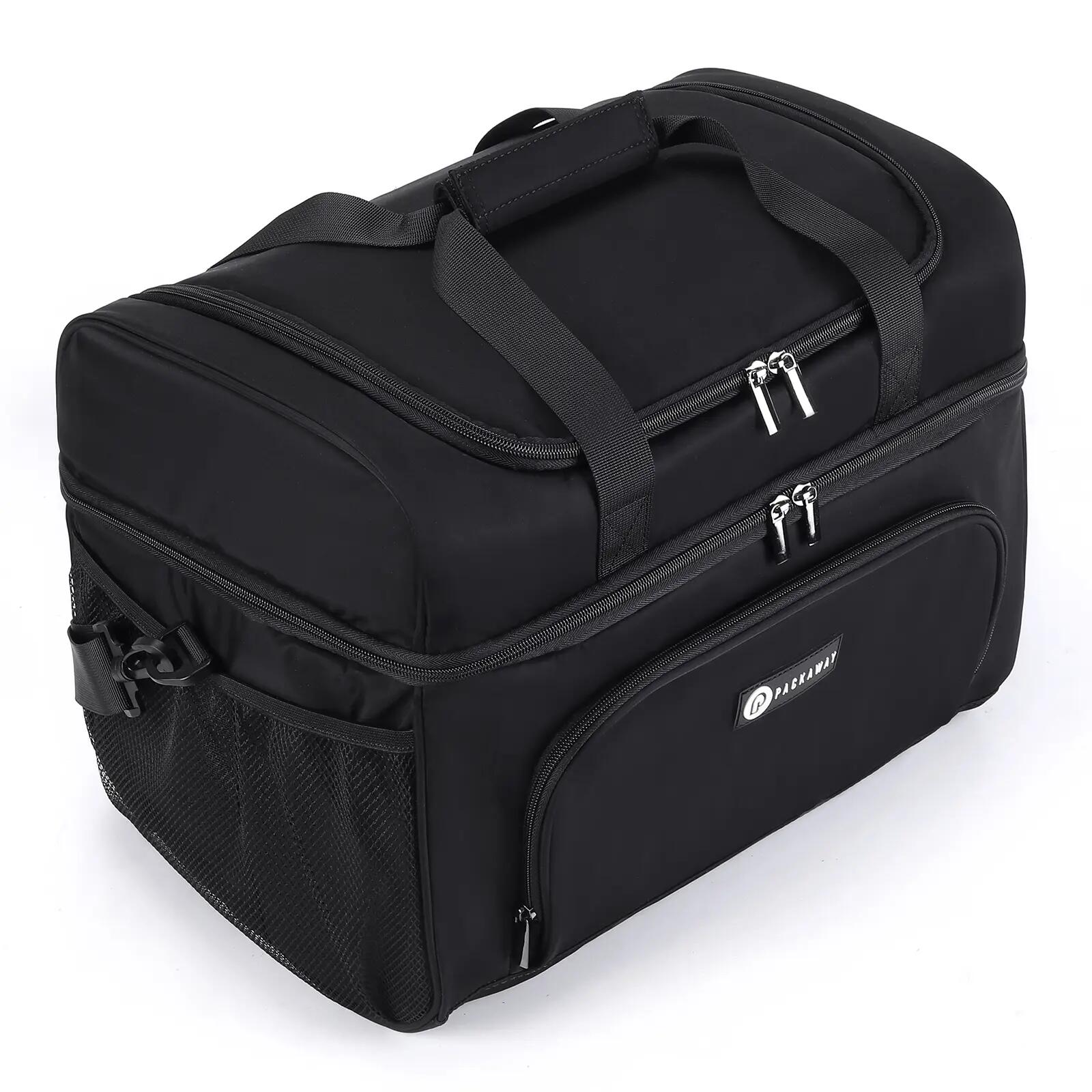 Koelbox Kamperen Duo 20L 2 Geïsoleerde Vakken Incl. 3 Koelelementen Zwart 6/7