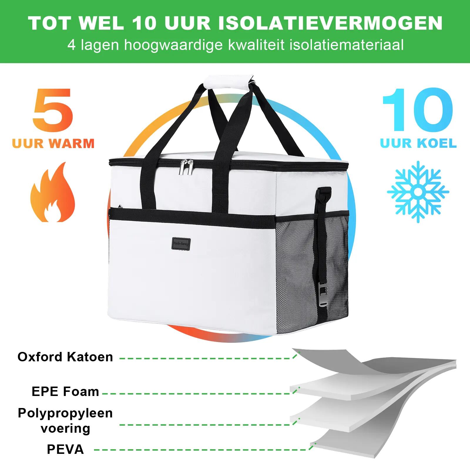 Koelbox Kamperen Fold Set 40L En 15L Incl. 8 Koelelementen Wit 6/7