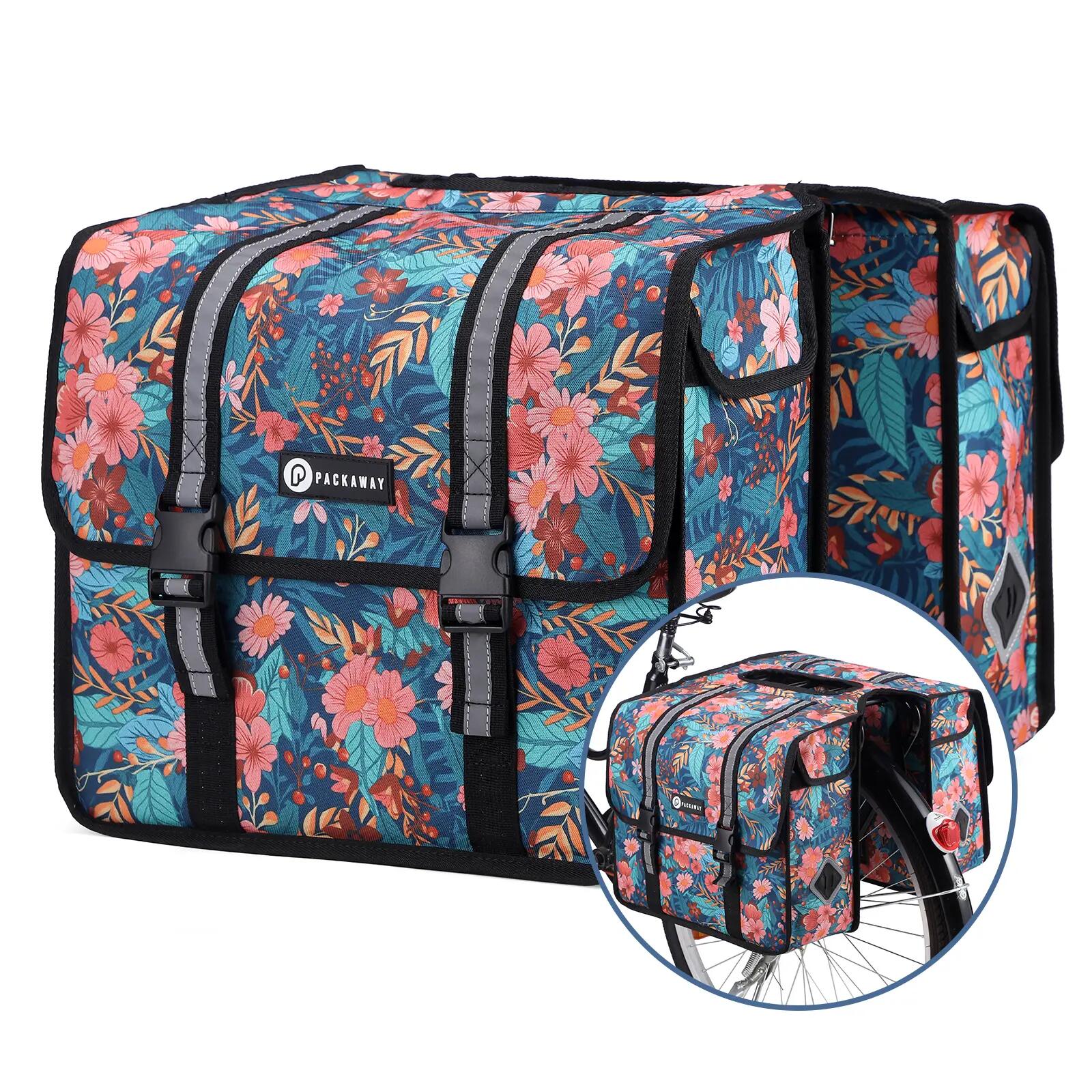 Fietstas Toerfietsen Dubbel 36L Waterdicht Reflecterend Afneembaar Meerkleurig 6/7