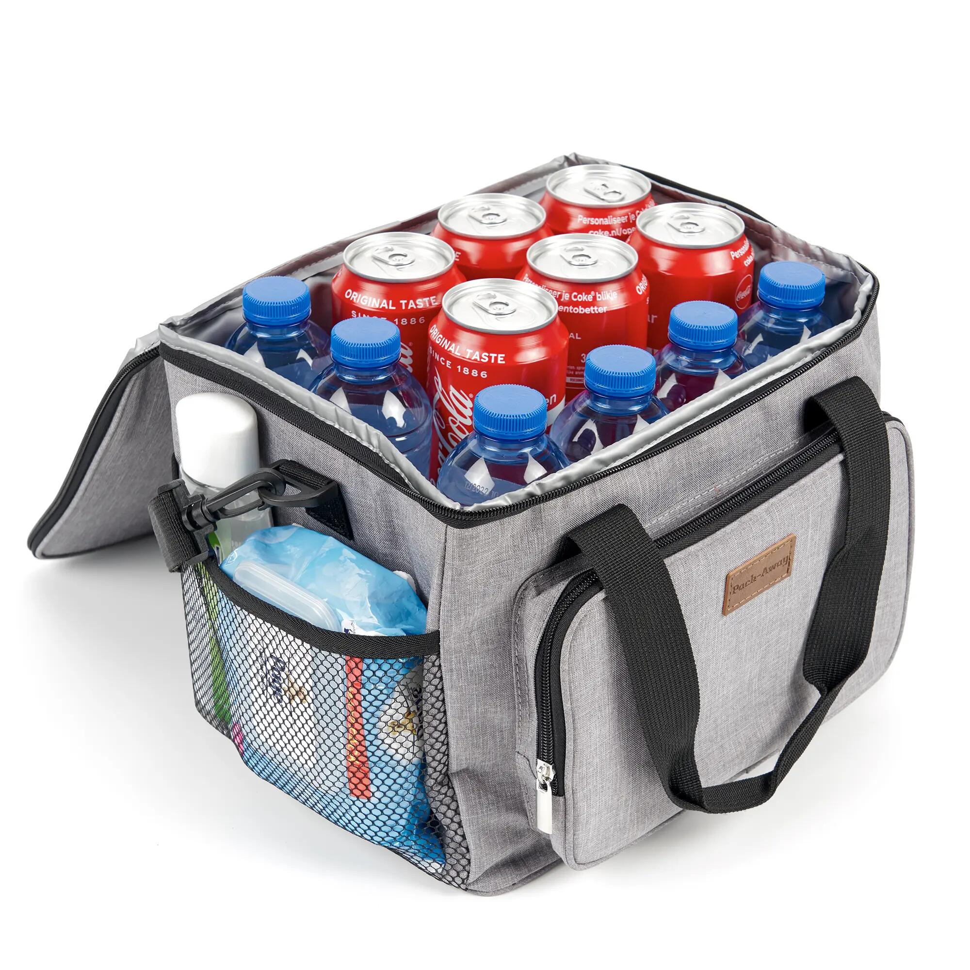 Koelbox Kamperen Fold 15L Opvouwbaar Incl. 2 Koelelementen Grijs 4/6