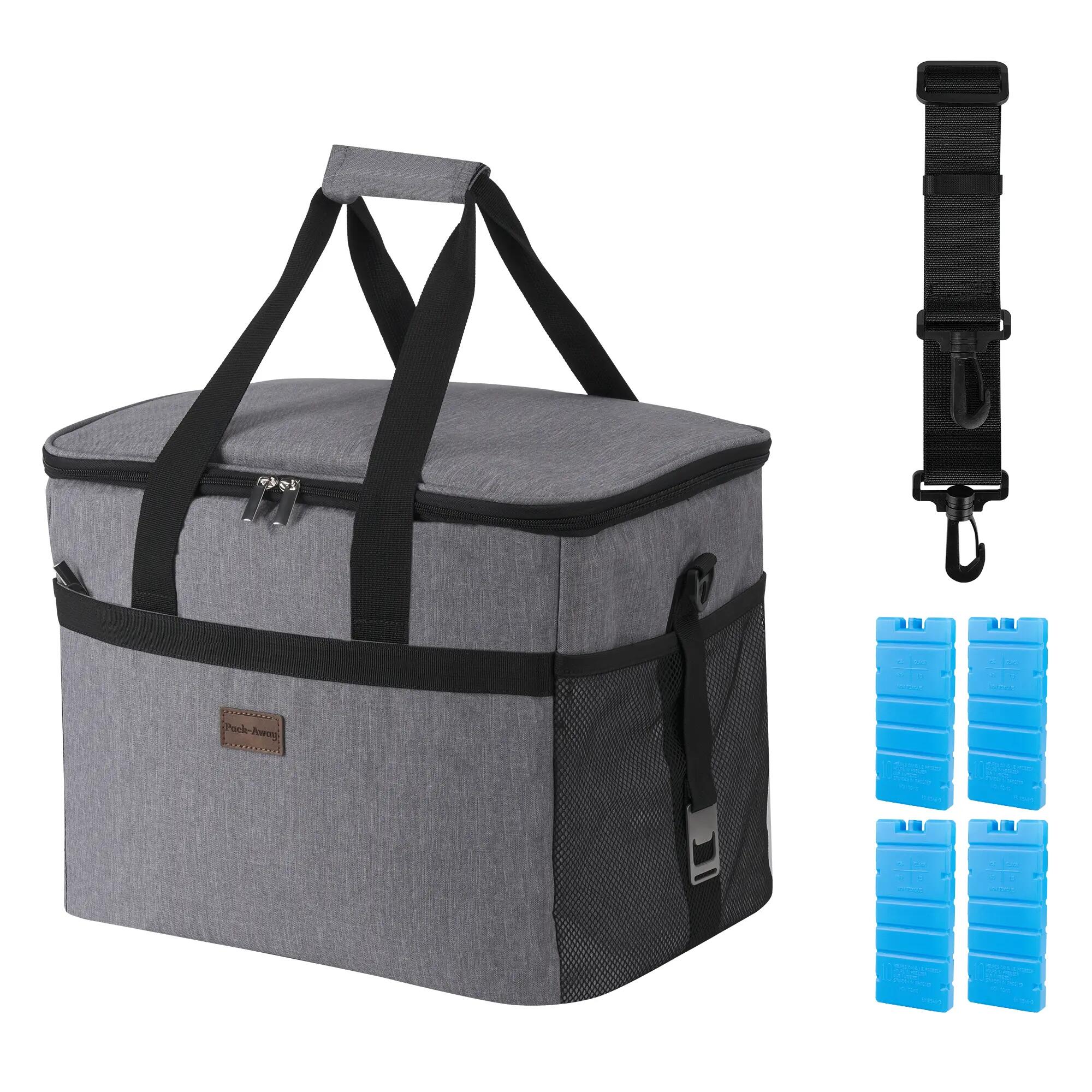 Koelbox Kamperen Divider 30L Vakverdeler Opvouwbaar Incl. 4 Koelelementen Grijs 2/7