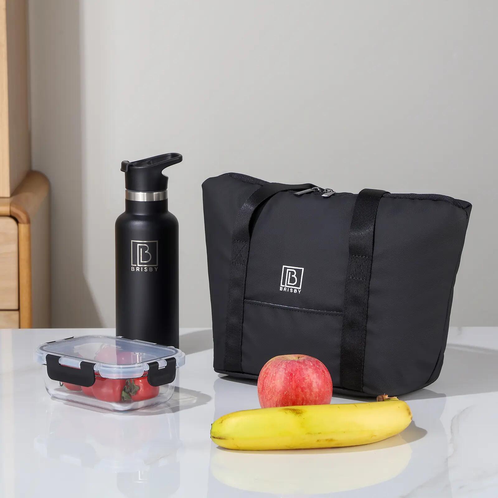 Lunchbox Outdoor Koeltas 6L Geïsoleerd Incl. 2 Koelelementen Voorvak Zwart 5/7
