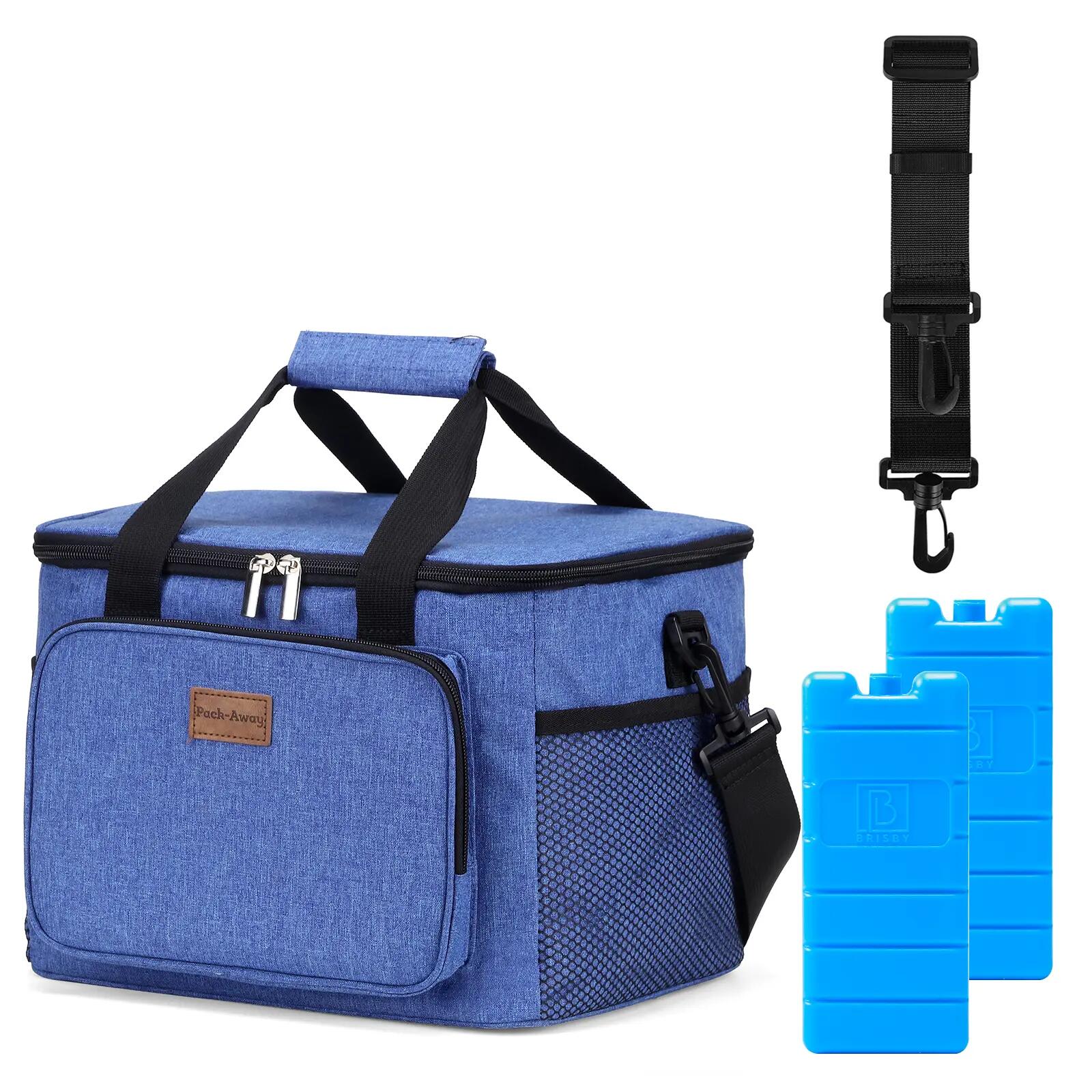 Koelbox Kamperen Fold 15L Opvouwbaar Incl. 2 Koelelementen Blauw 2/7