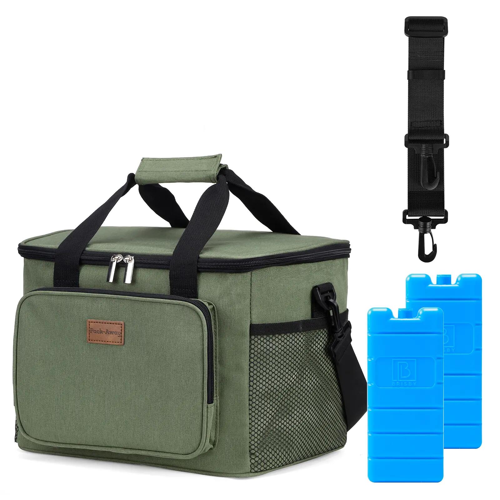 Koelbox Kamperen Fold 15L Opvouwbaar Incl. 2 Koelelementen Groen 2/7