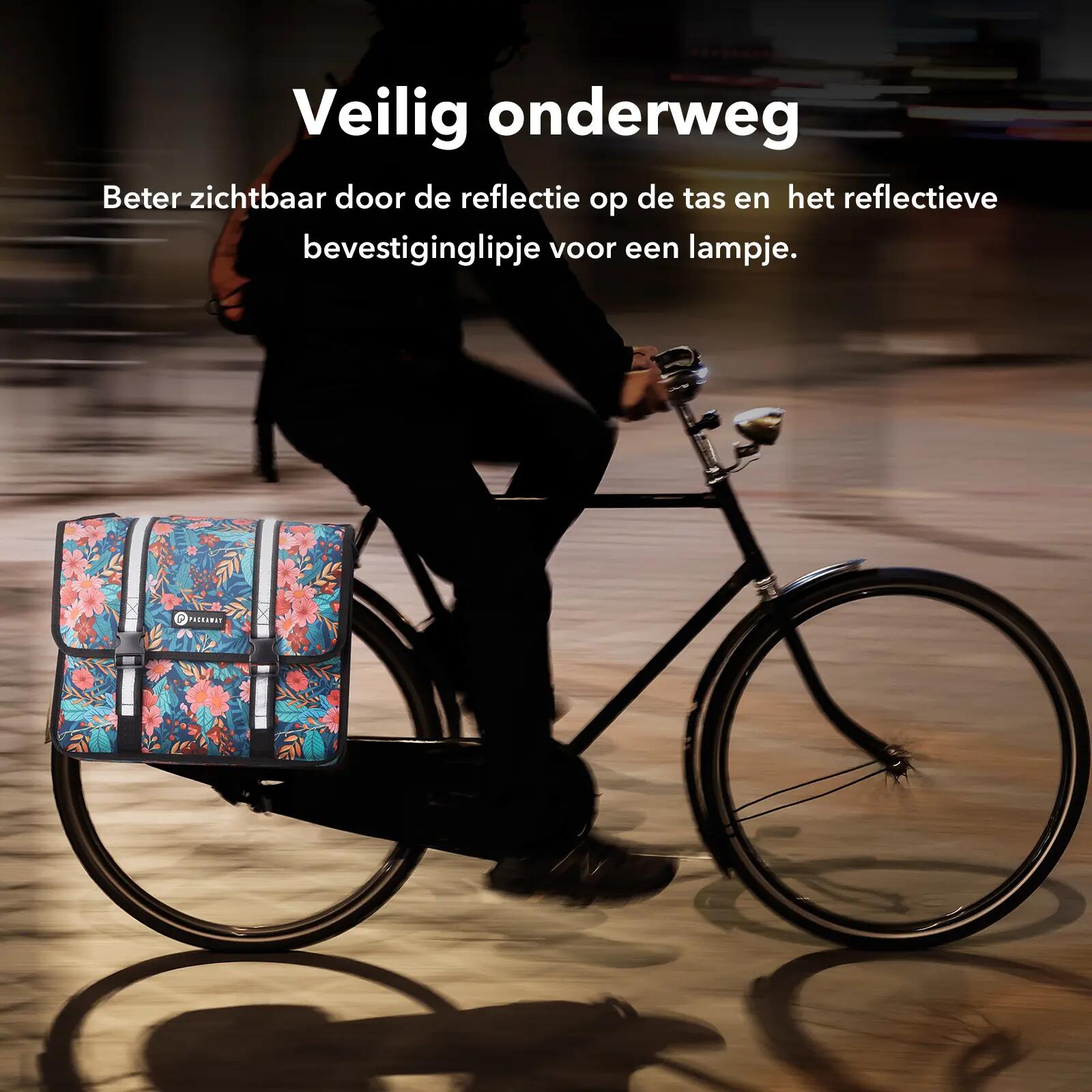 Fietstas Toerfietsen Dubbel 36L Waterdicht Reflecterend Afneembaar Meerkleurig 4/7