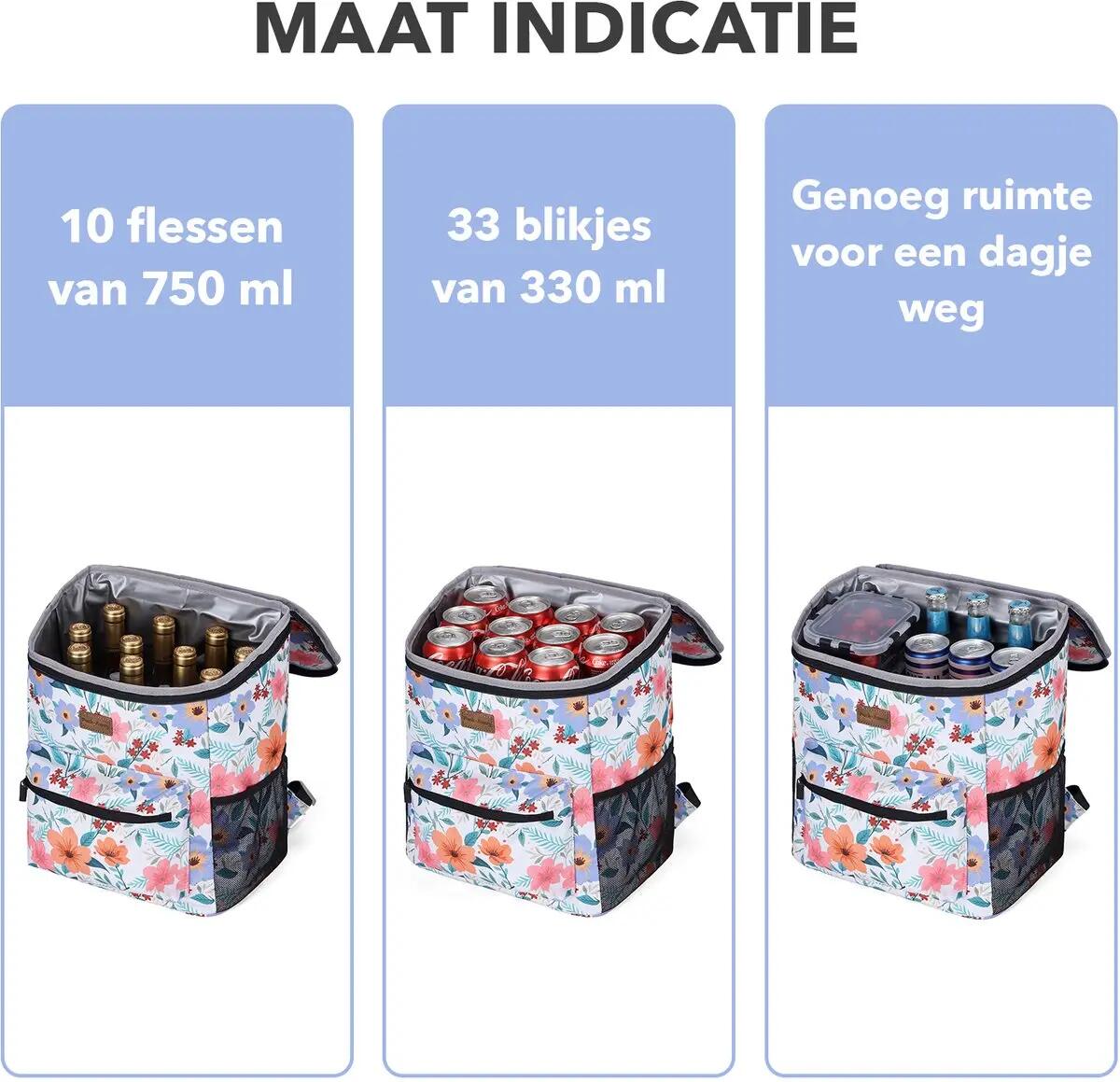 Rugzakkoeler Kamperen Antidiefstal 25L 4-laags Geïsoleerd Meerkleurig 3/7