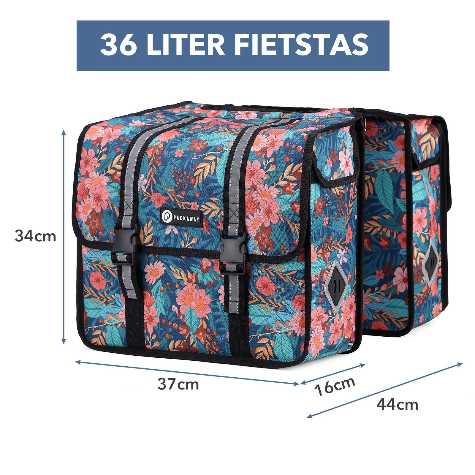 Fietstas Toerfietsen Dubbel 36L Waterdicht Reflecterend Afneembaar Meerkleurig 3/7