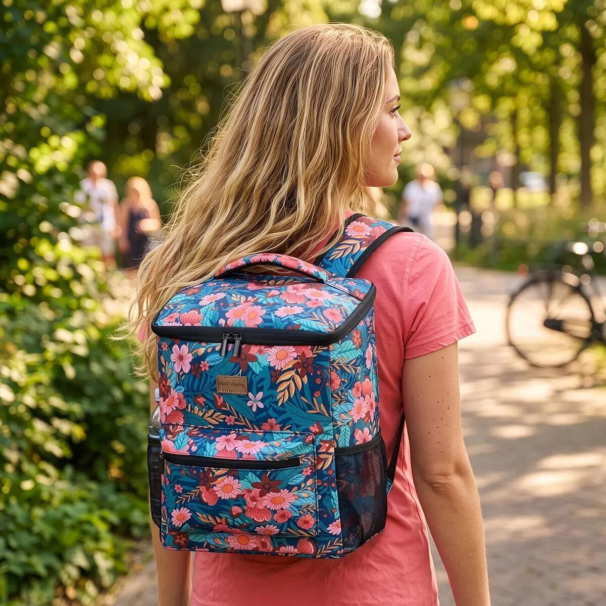 Rugzakkoeler Kamperen Antidiefstal 25L 4-laags Geïsoleerd Meerkleurig 7/7