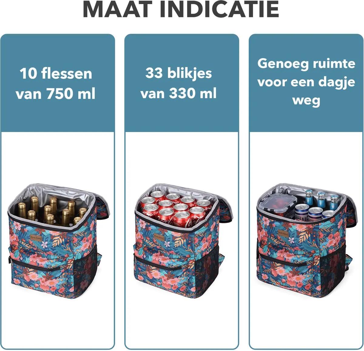Rugzakkoeler Kamperen Antidiefstal 25L 4-laags Geïsoleerd Meerkleurig 4/7