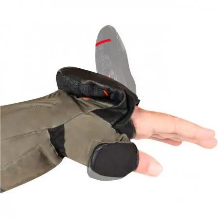 Lenz Heat Glove 1.0 Fingercap Hunting Mitten Black/Green 3/7