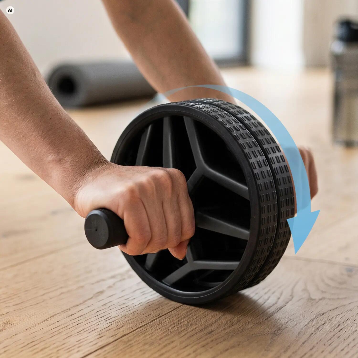 Kółko podwójne do brzuszków Ab wheel wałek do ćwiczeń Spokey Tween 4/8