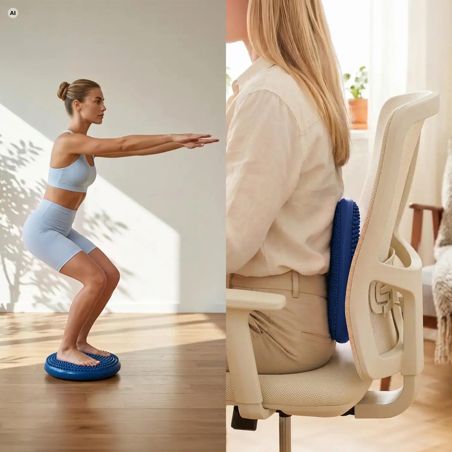 Poduszka sensoryczna do ćwiczeń i siedzenia z pompką Spokey Fit Seat 2/9