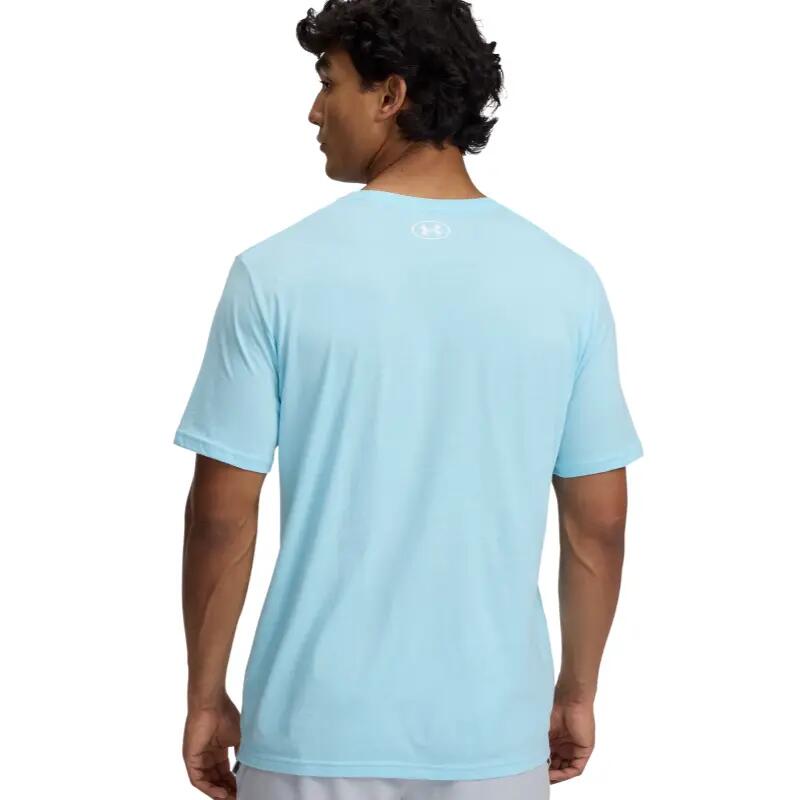 T-shirt Under Armour Team Issue Wordmark bleu clair coton mélangé 2/2
