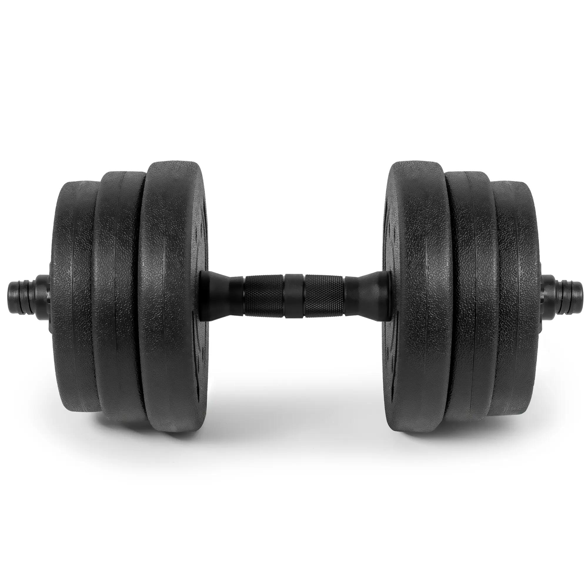Zestaw 4w1 sztanga hantle kettlebell podpórki do pompek Spokey Pondus Set 20 kg 9/14