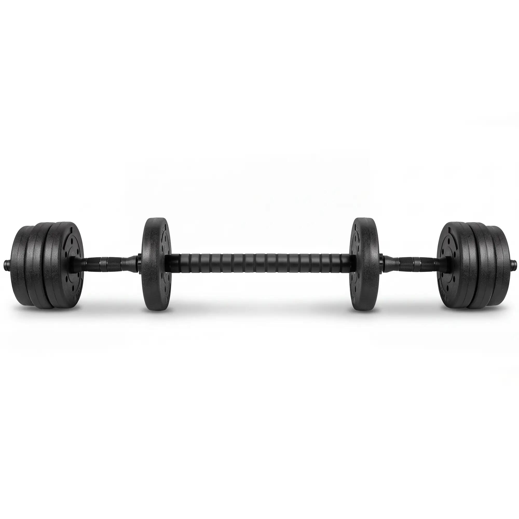 Zestaw 4w1 sztanga hantle kettlebell podpórki do pompek Spokey Pondus Set 20 kg 7/14