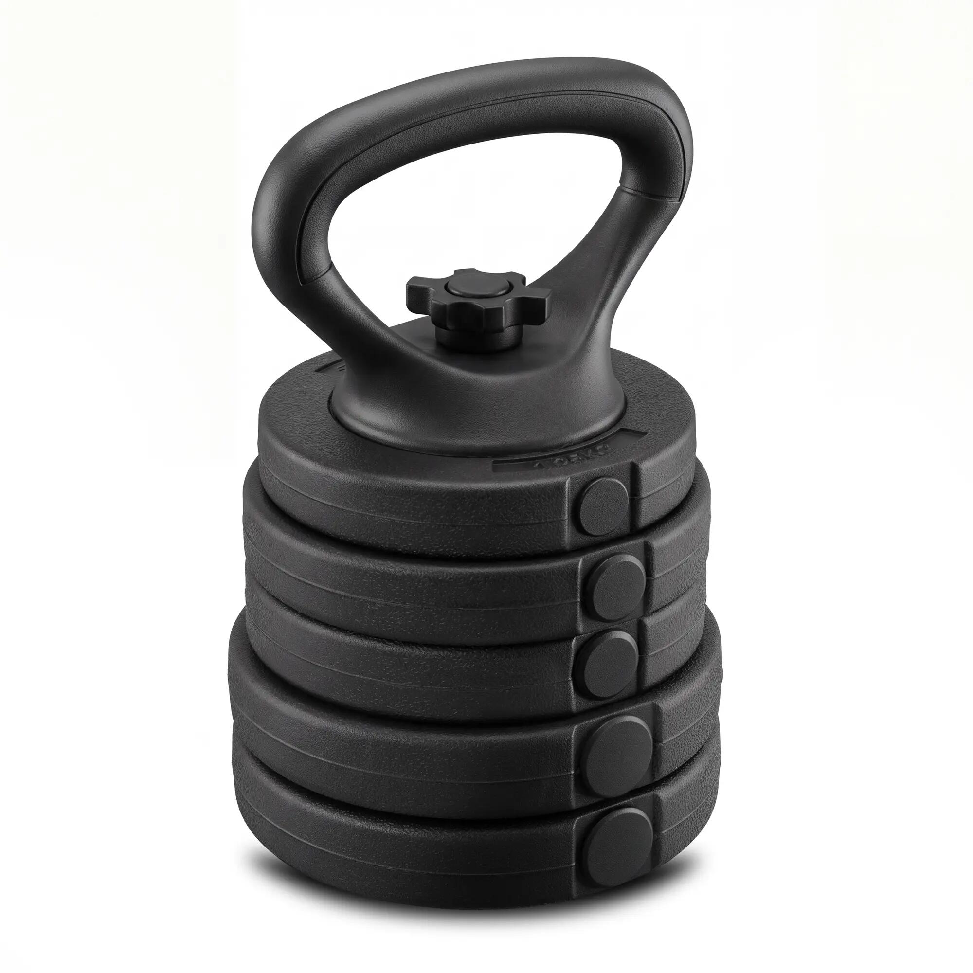 Zestaw 4w1 sztanga hantle kettlebell podpórki do pompek Spokey Pondus Set 20 kg 4/14