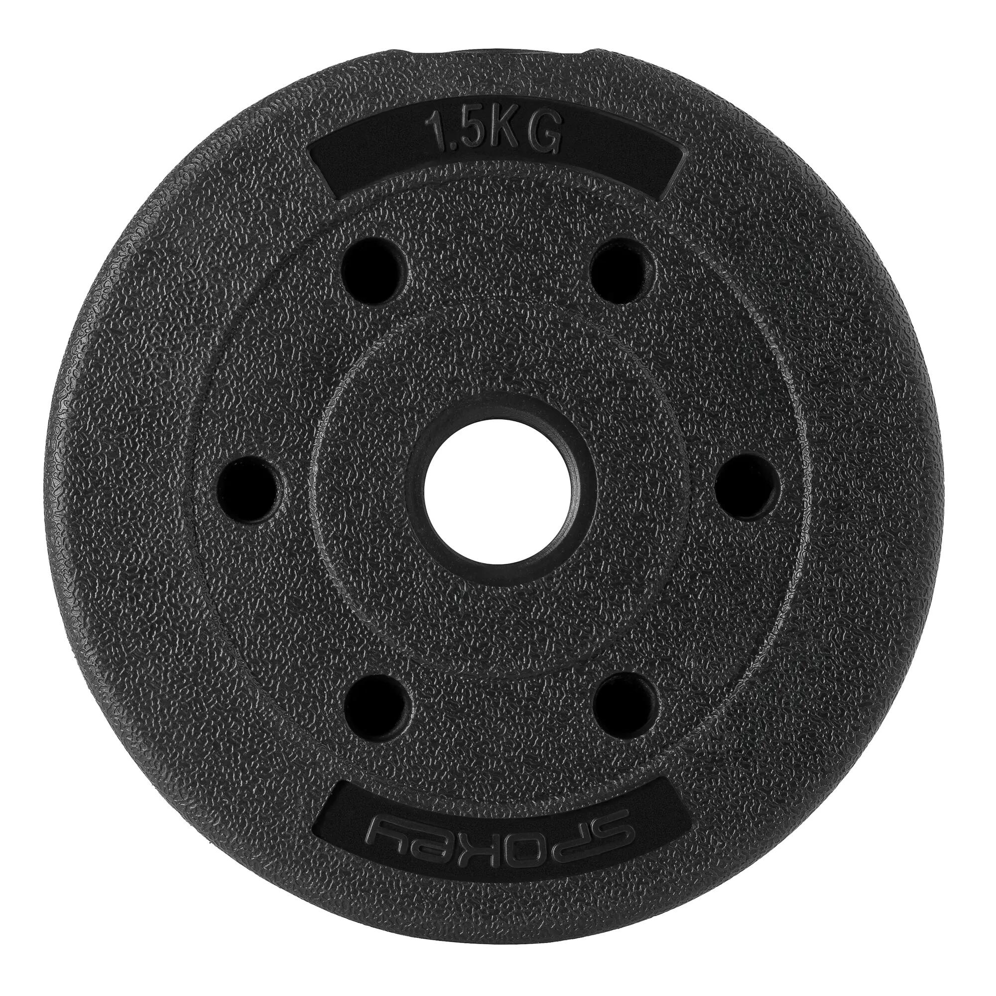 Zestaw 4w1 sztanga hantle kettlebell podpórki do pompek Spokey Pondus Set 20 kg 14/14