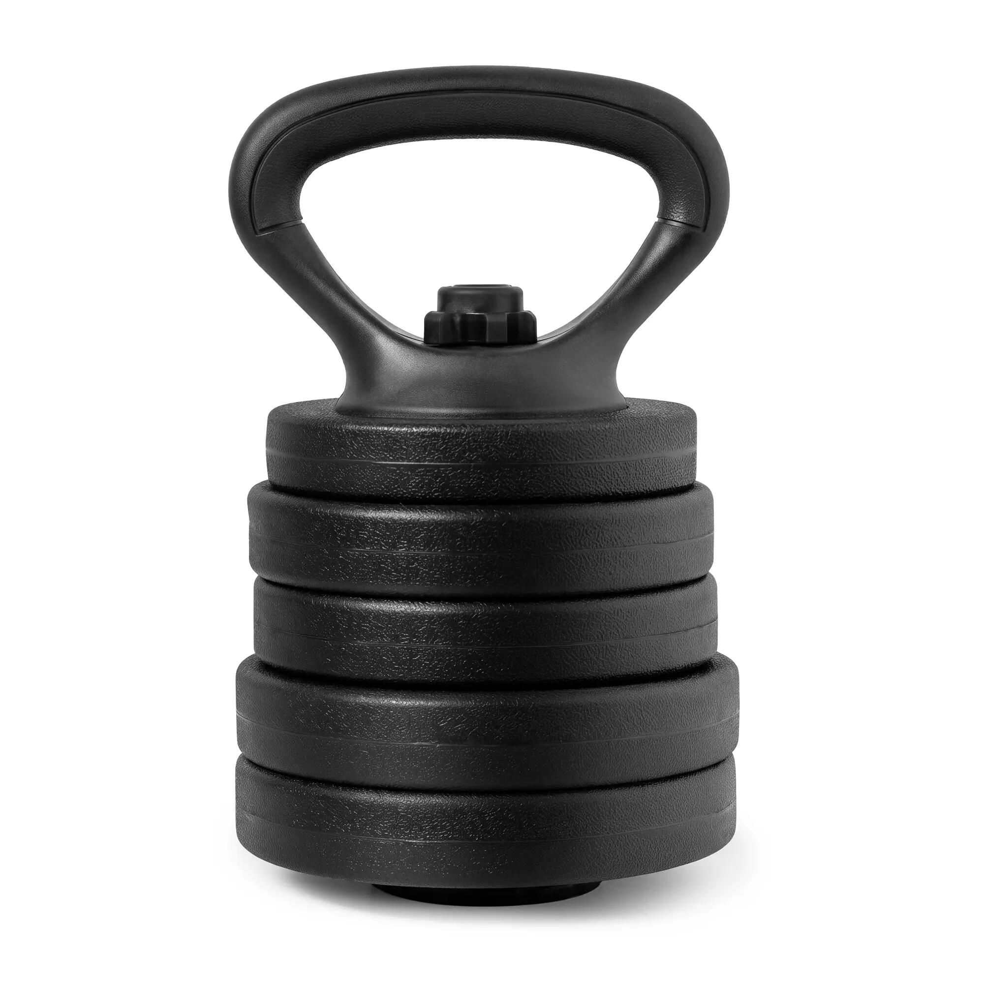 Zestaw 4w1 sztanga hantle kettlebell podpórki do pompek Spokey Pondus Set 20 kg 11/14