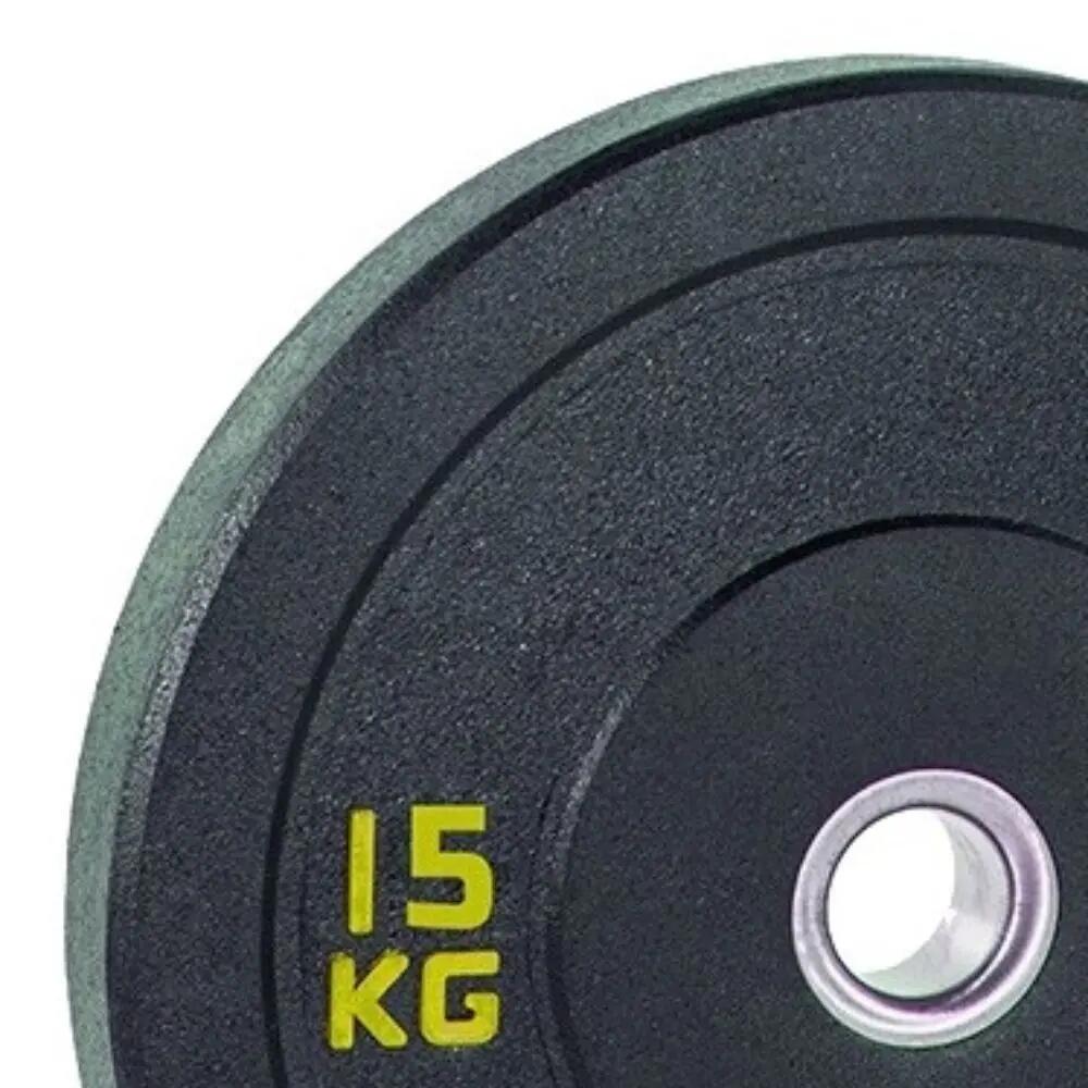 Disco bumper - Entrenamiento funcional y halterofilia - 15 kg - Hi Temp - Negro 2/3