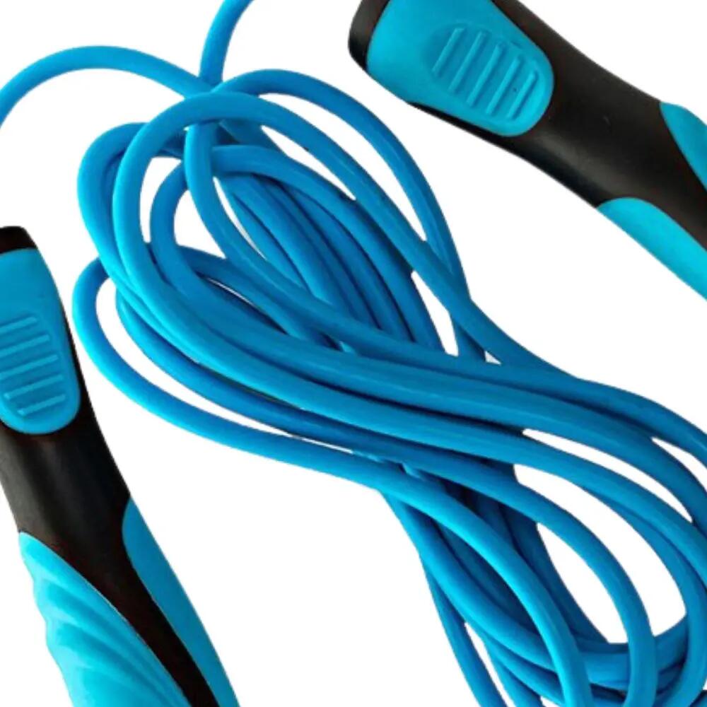 Cuerda de salto - Fitness - Pesada, ajustable - FDL - Azul eléctrico 3/3