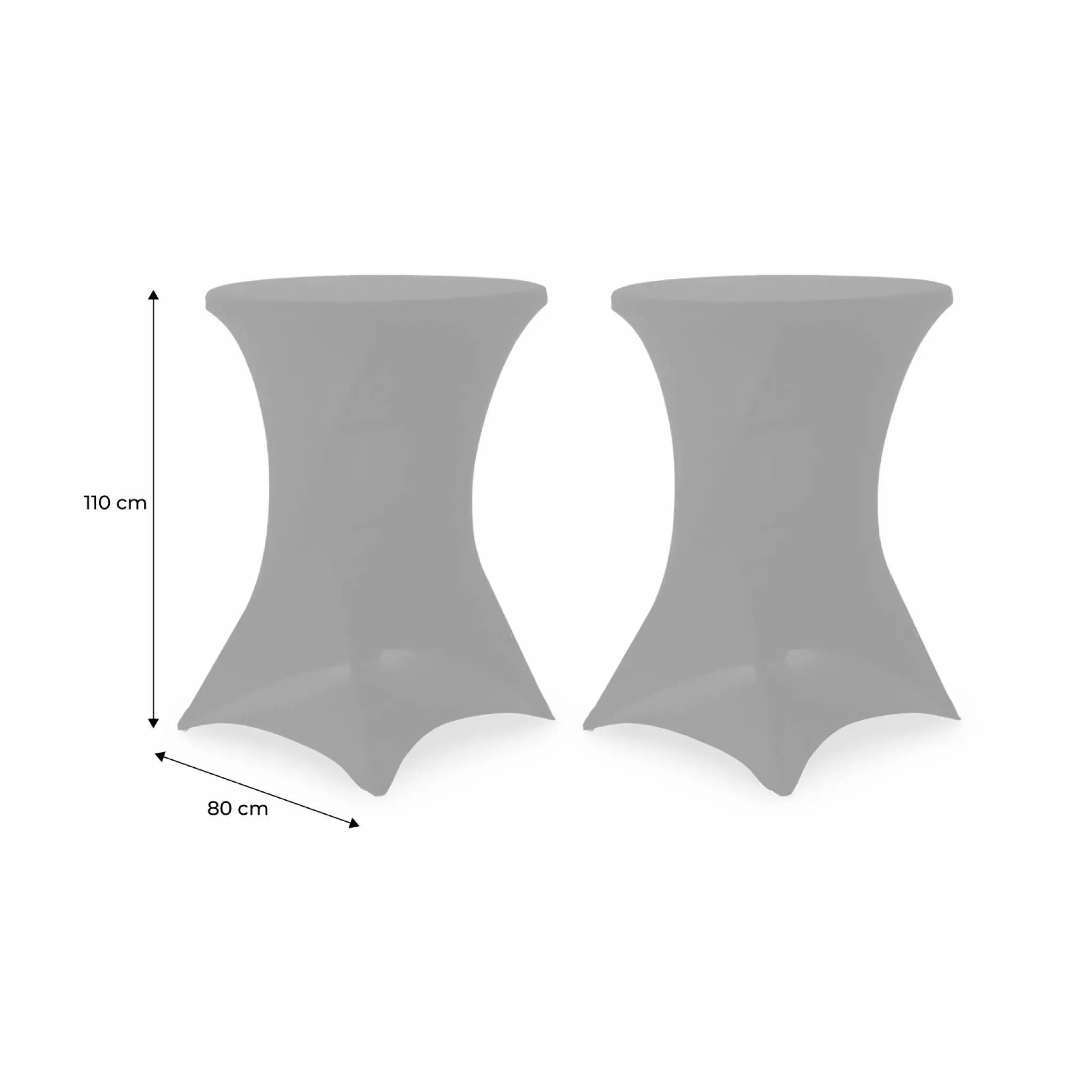 Lot de 2 housses – GALA – Housses pour mange-debout Ø80cm, polyester, noir | 6/6