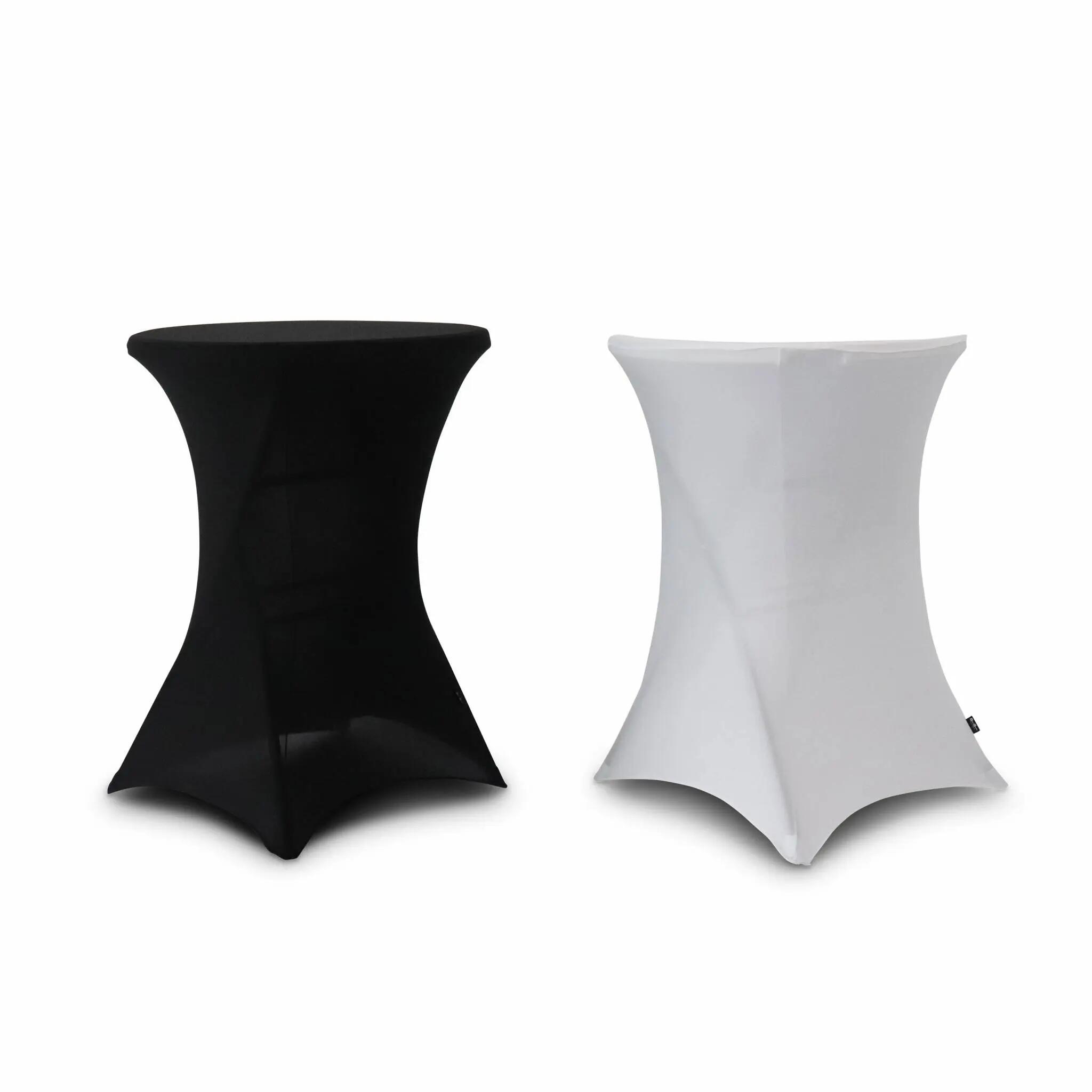 Lot de 2 housses – GALA – Housses pour mange-debout Ø80cm, polyester, noir | 5/6