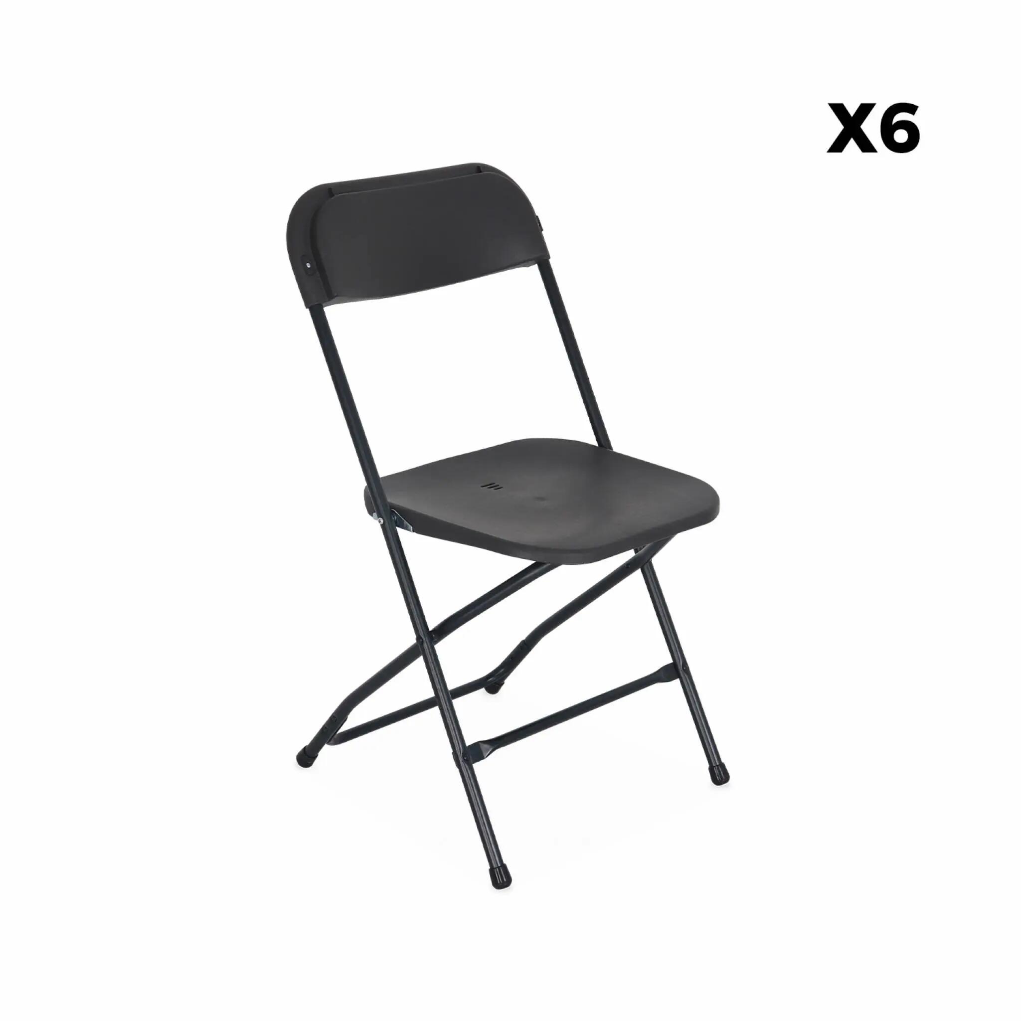 Chaises de réception pliantes gris foncé  | sweeek 8/8