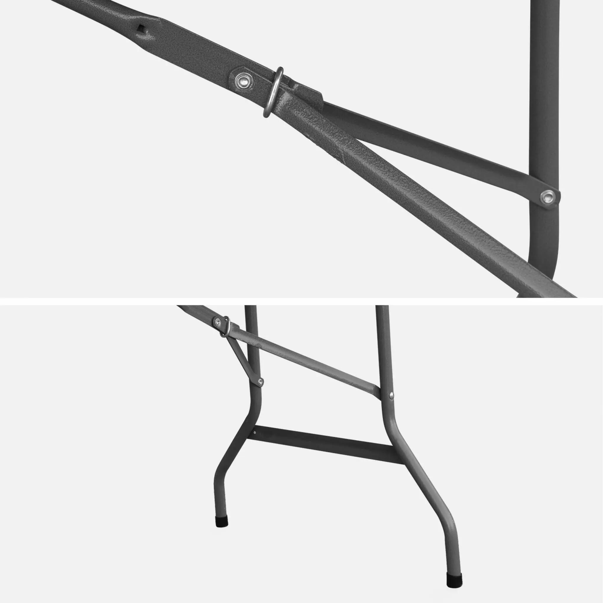 Lot de 2 tables table de réception, 180cm, pliables, avec poignée de transport | 9/9