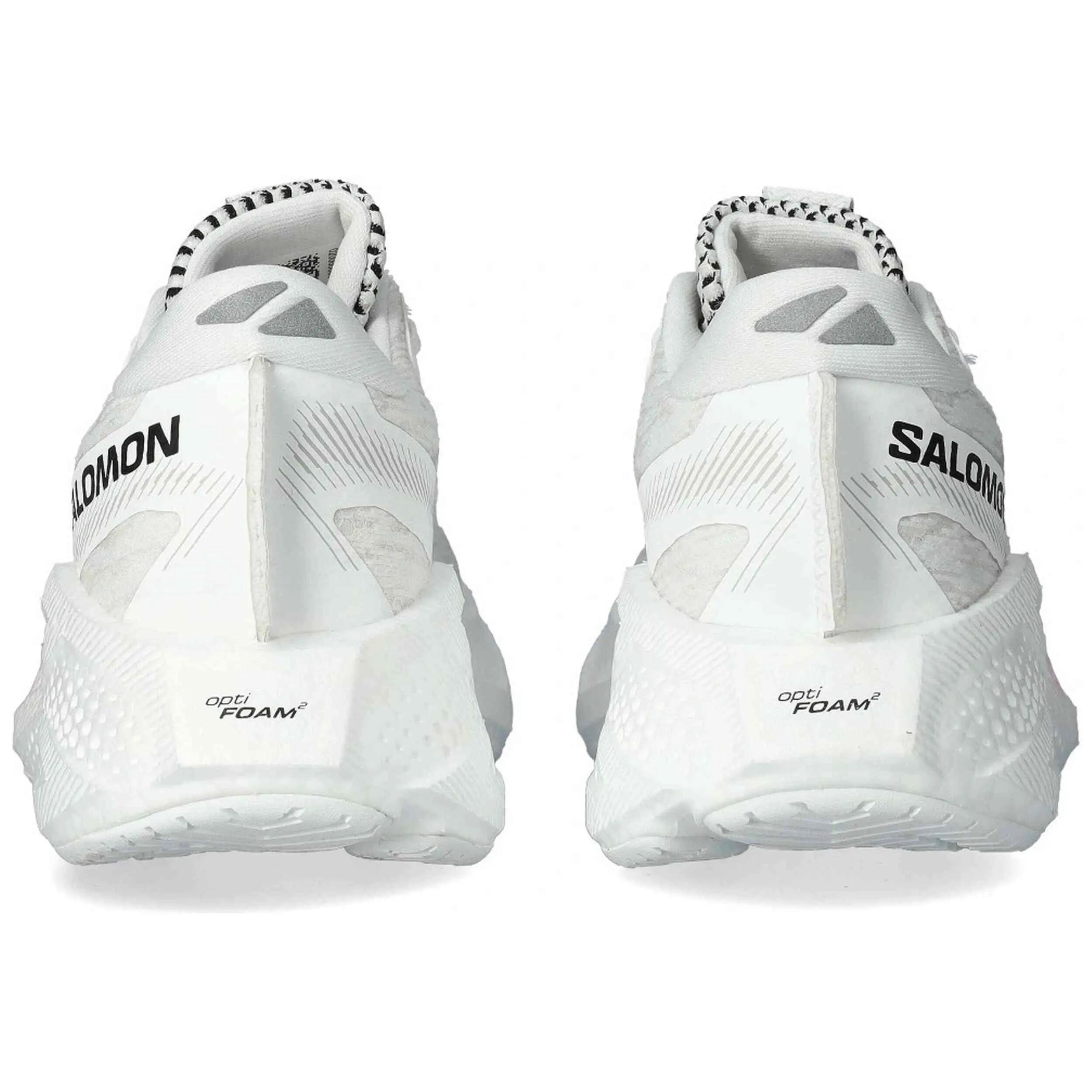 Tênis de corrida Salomon modelo Aero Glide "White/White/Black" para mulheres 4/5