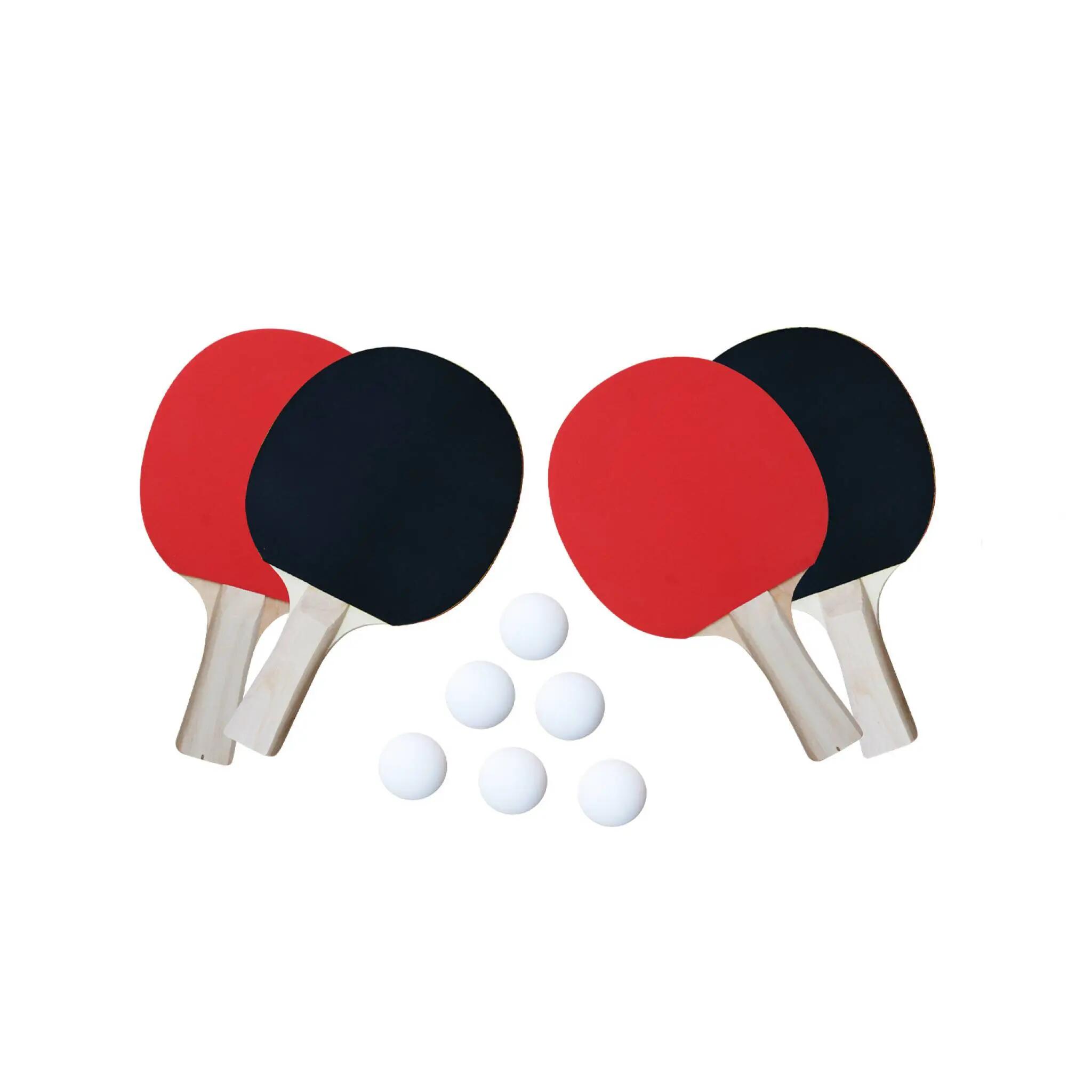 Mini table de ping pong pliable indoor noir + raquettes | sweeek 7/7